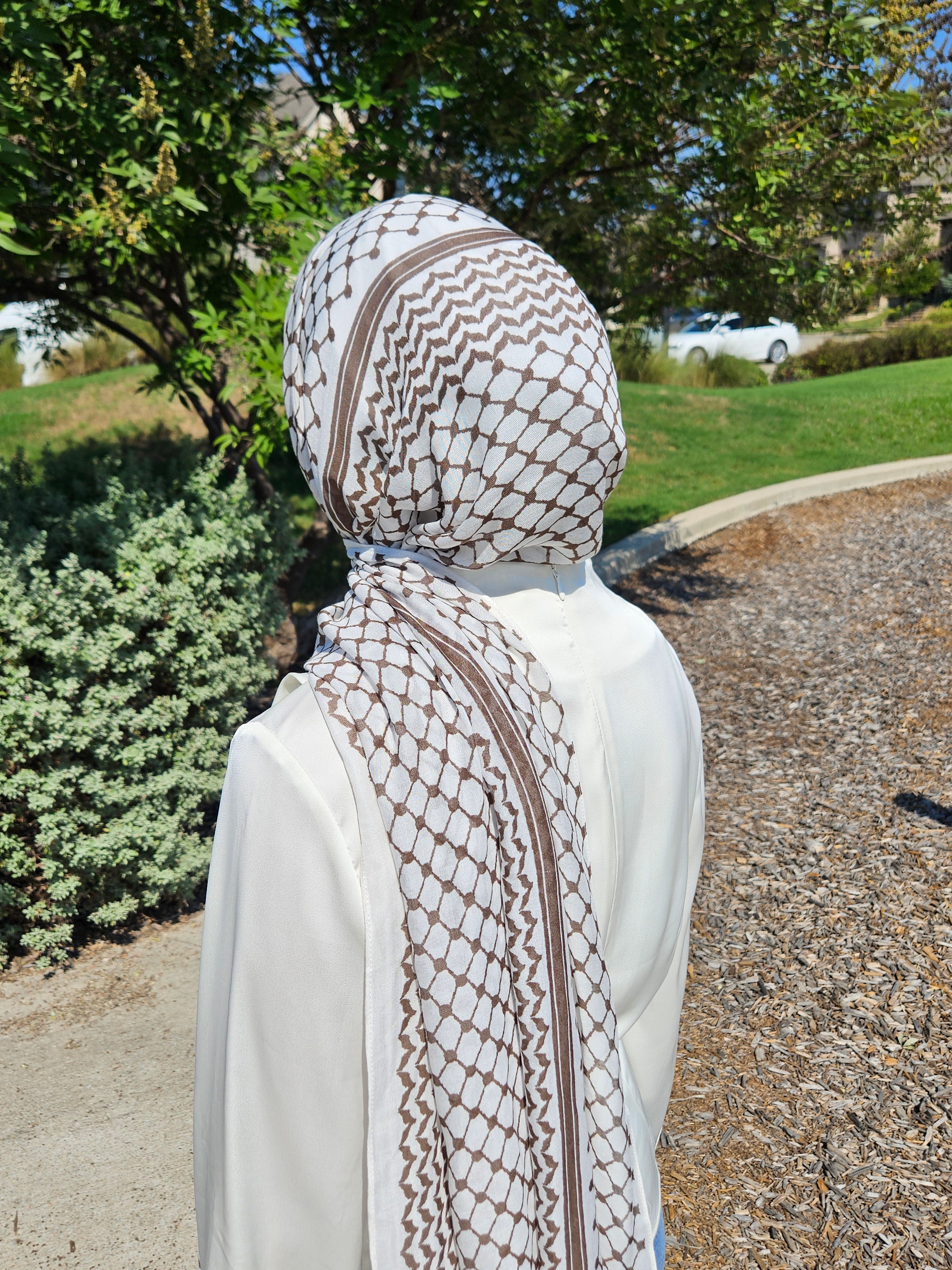 Modal Fabric Keffiyeh Hijab Scarf - 3 color options