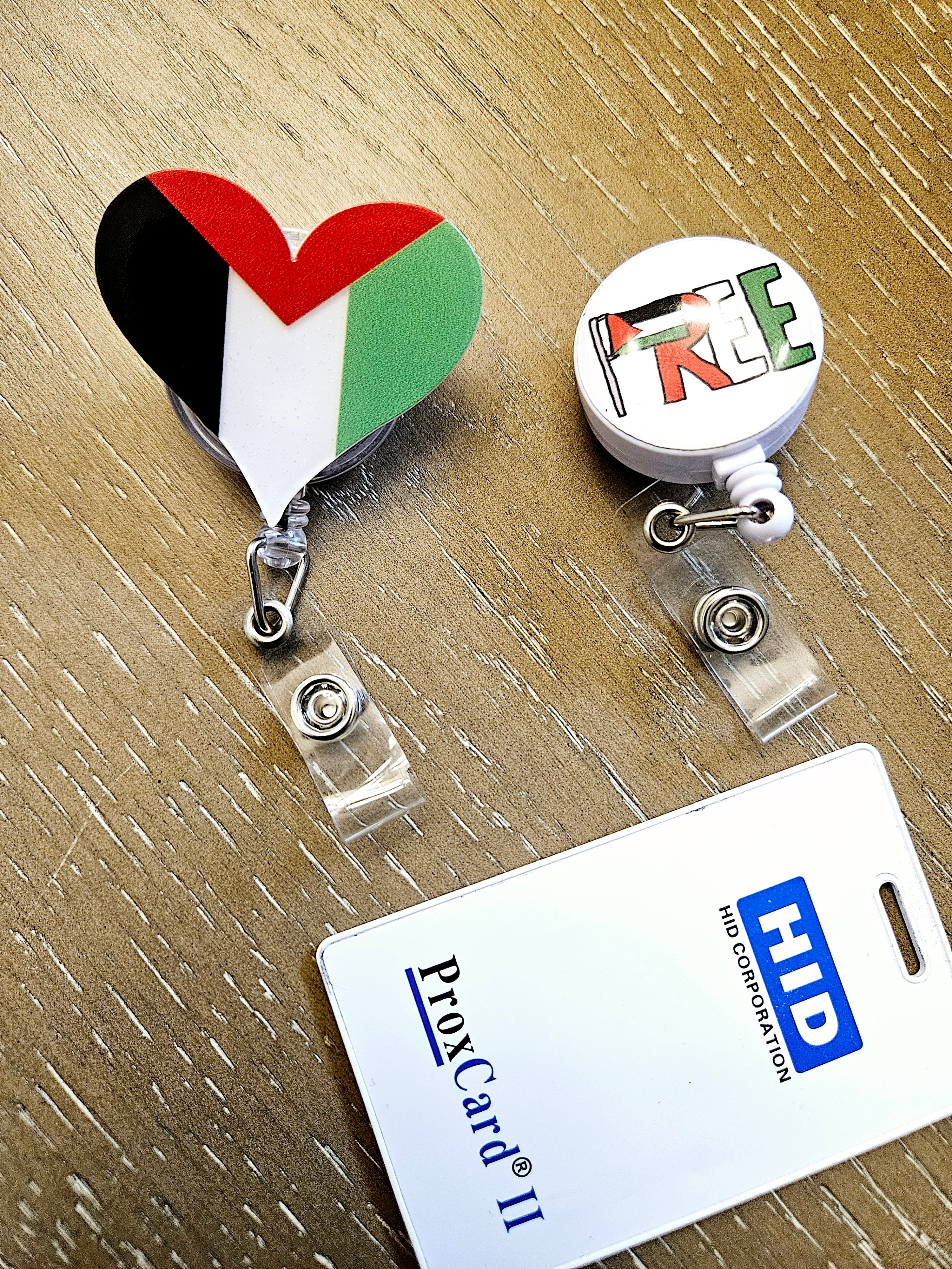 Palestine Retractable Badge Holders ID Card Holder Reels