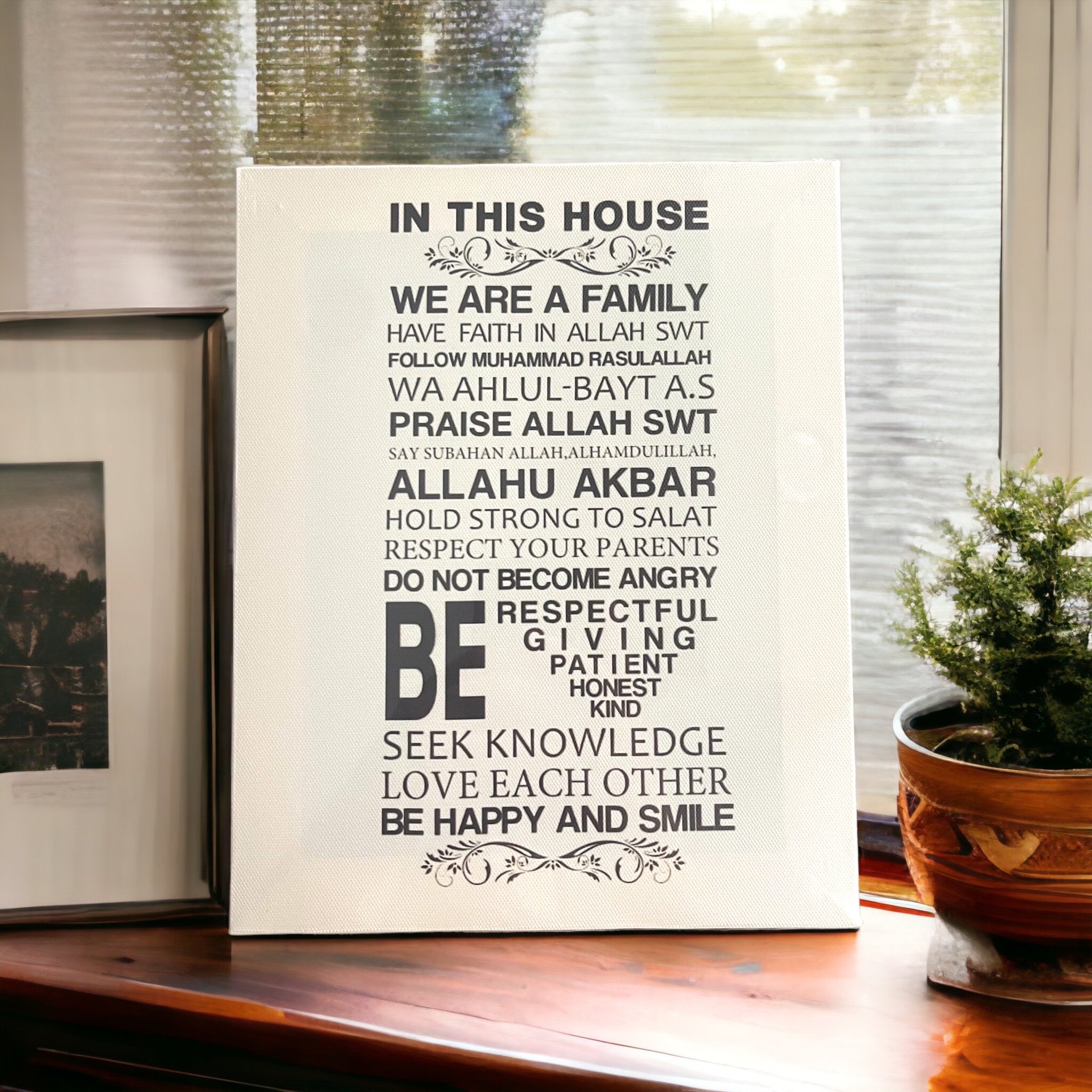 In This House Canvas - Habibi Heritage