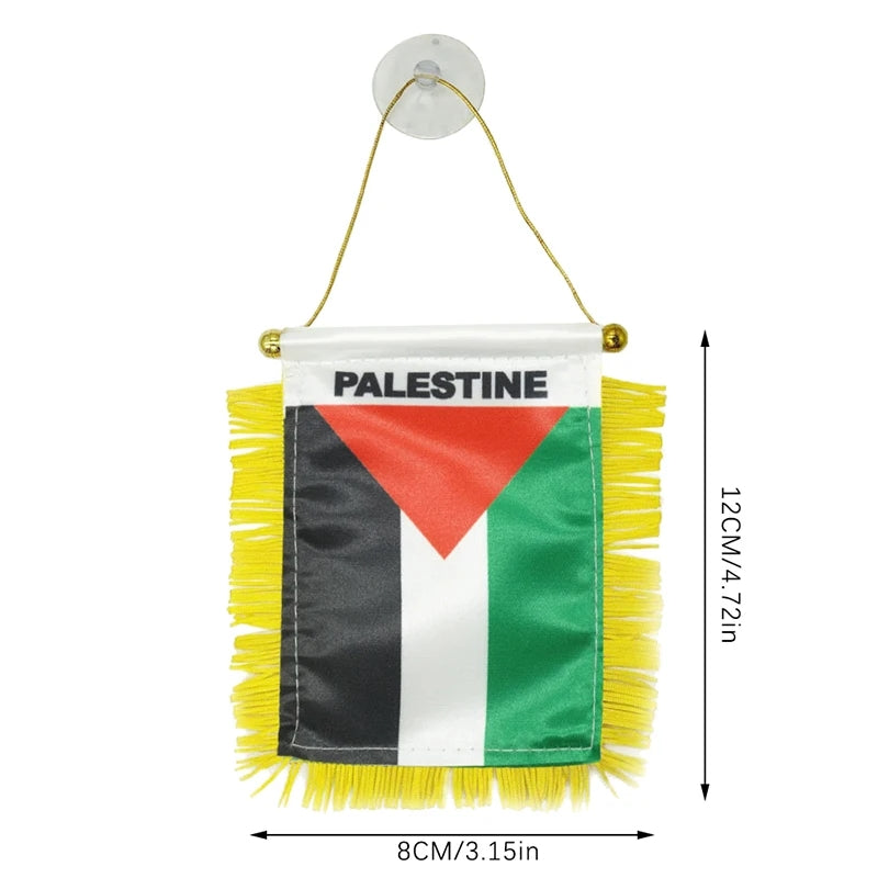 Palestine Mini Flag with suction Perfect For Hanging - Habibi Heritage