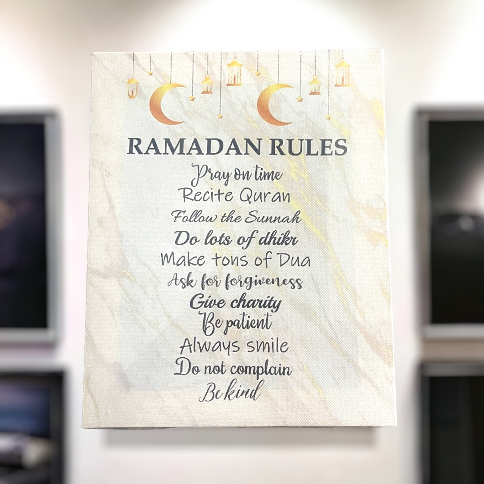 Ramadan Rules Canvas Wall Art - Habibi Heritage