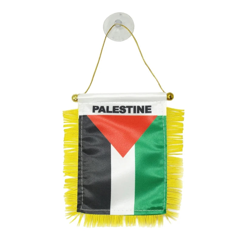 Palestine Mini Flag with suction Perfect For Hanging - Habibi Heritage