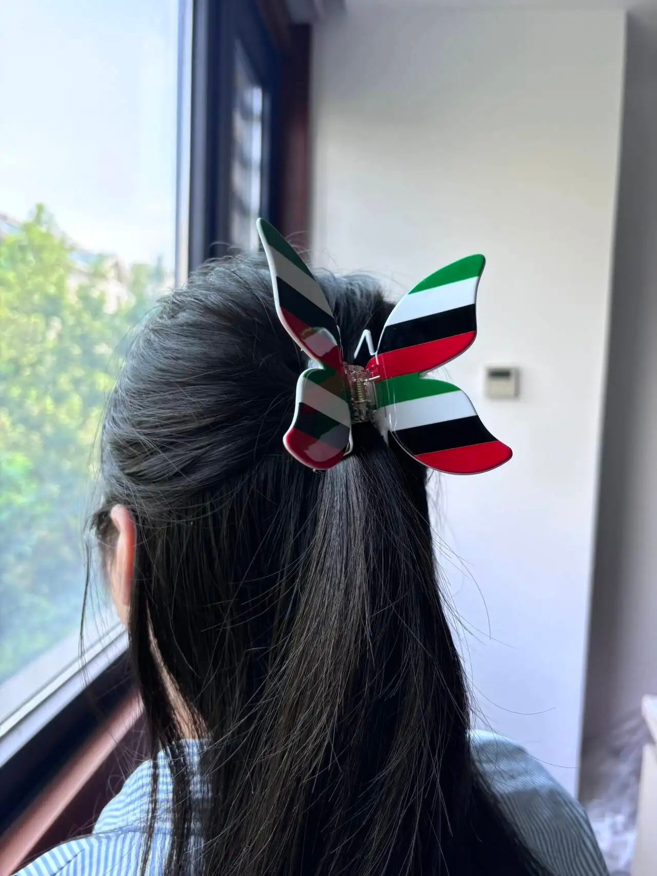 Palestine Hair Clip Red Greeen White Black Hair Claw