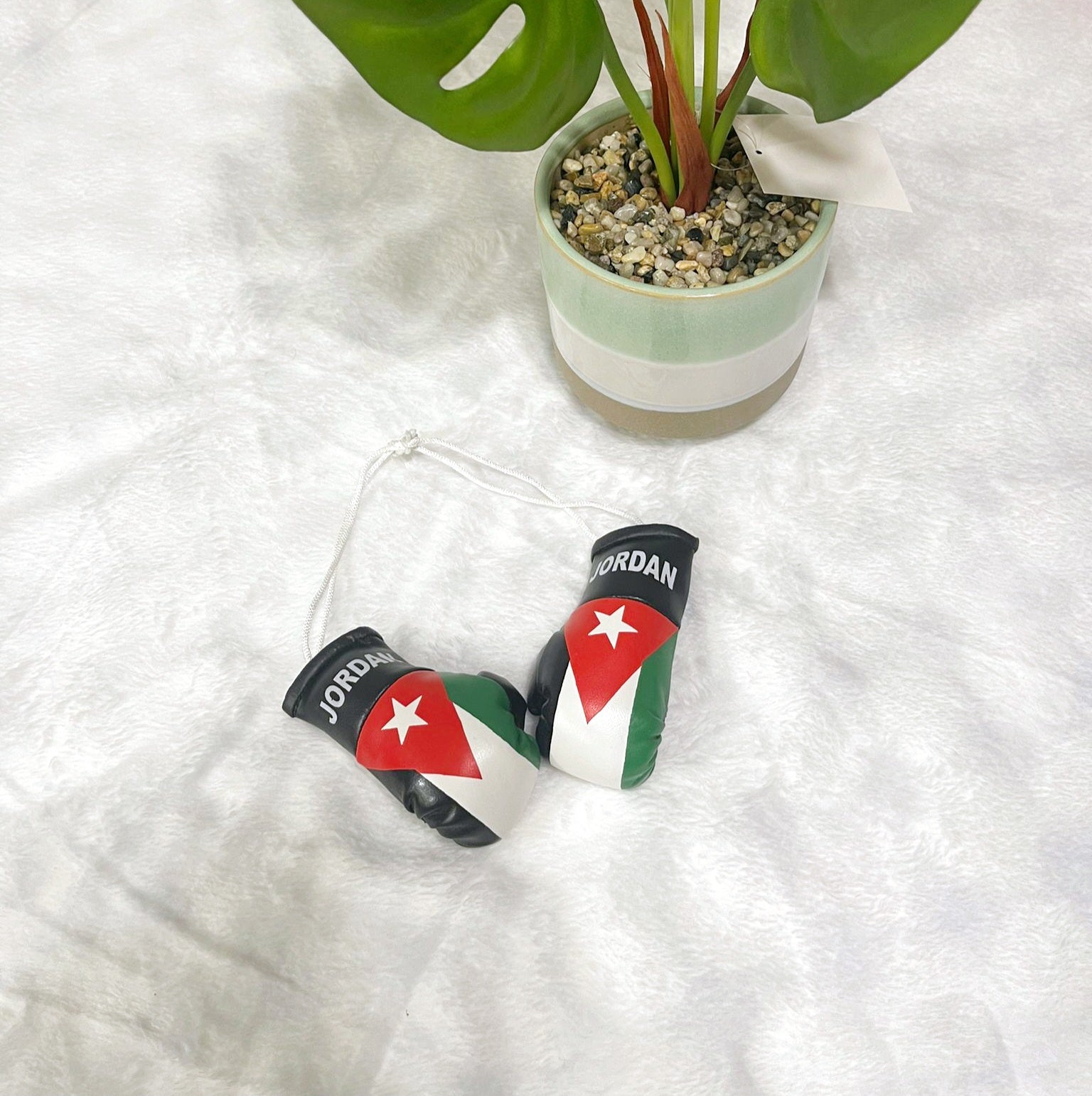 Jordan Flag Mini Boxing Gloves For Hanging - Habibi Heritage