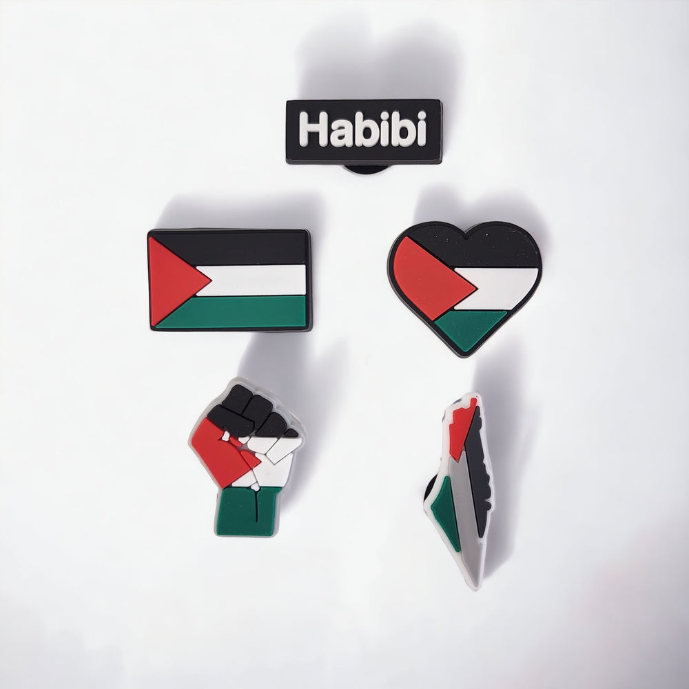 Palestine & Habibi Croc Jibbitz Charms- 6 pack - Habibi Heritage