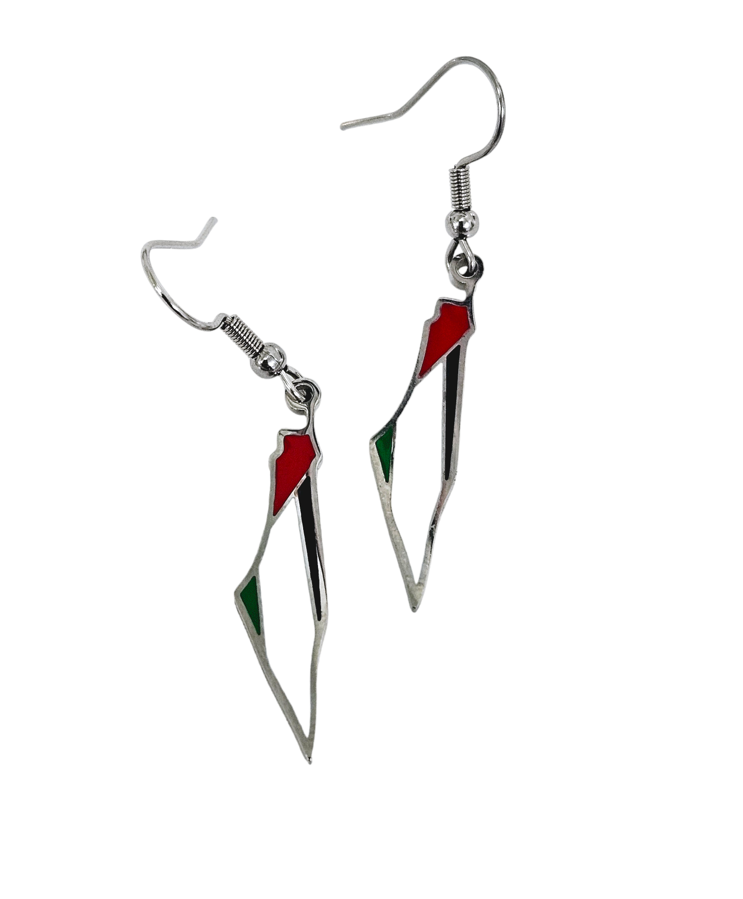 Palestine Map Flag Earrings - Habibi Heritage