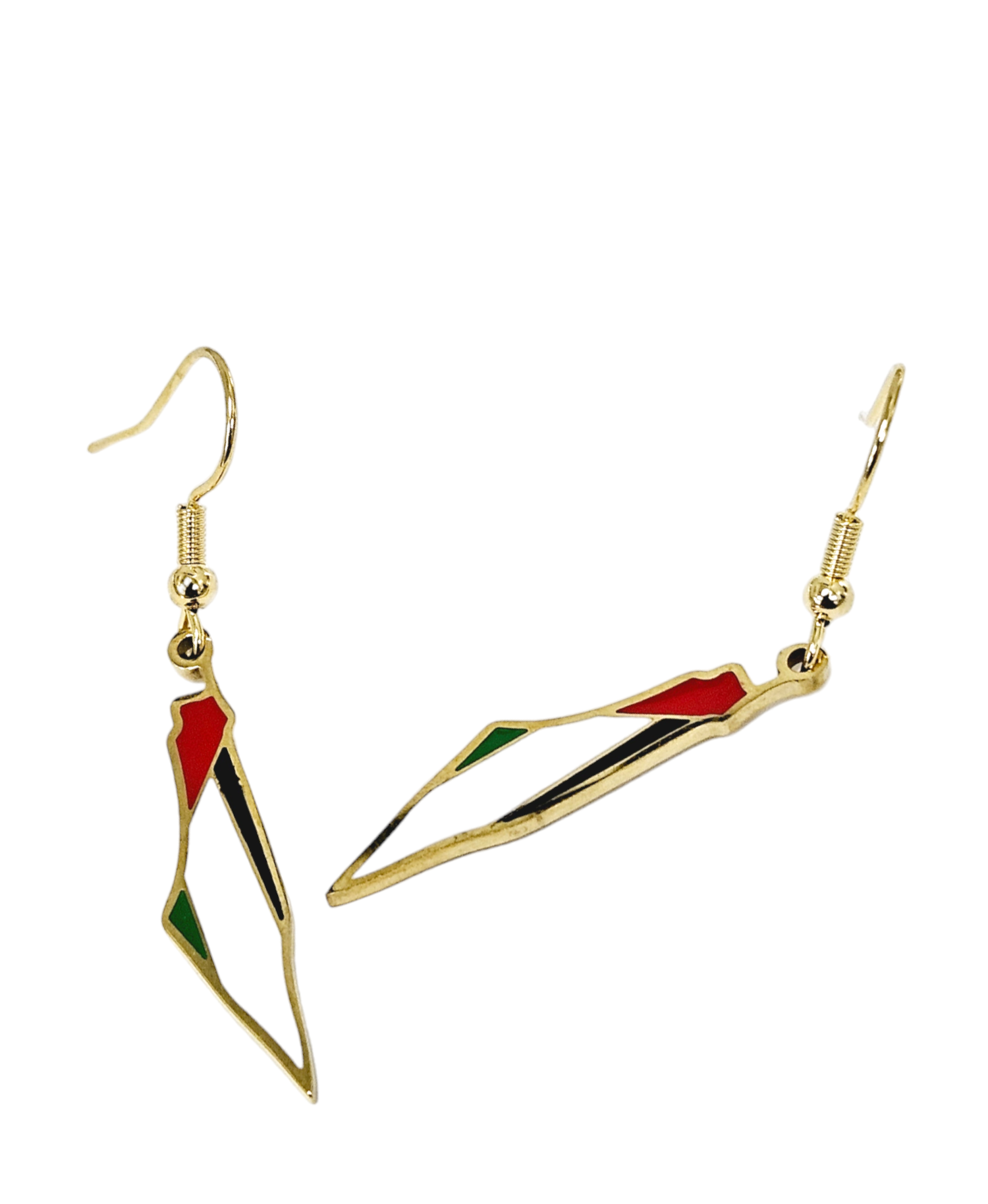 Palestine Map Flag Earrings - Habibi Heritage