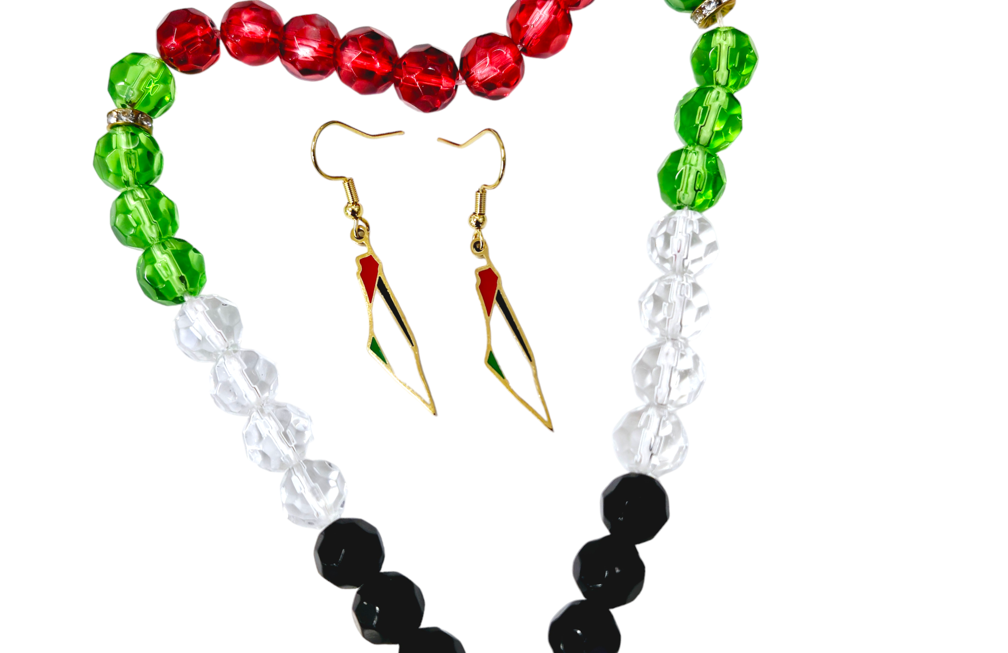 Palestine Map Flag Earrings - Habibi Heritage