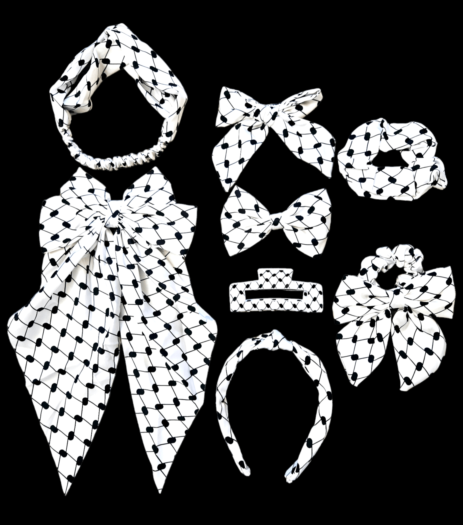 Keffiyeh Hatta Hair Accessories - Scrunchie Bow Headband