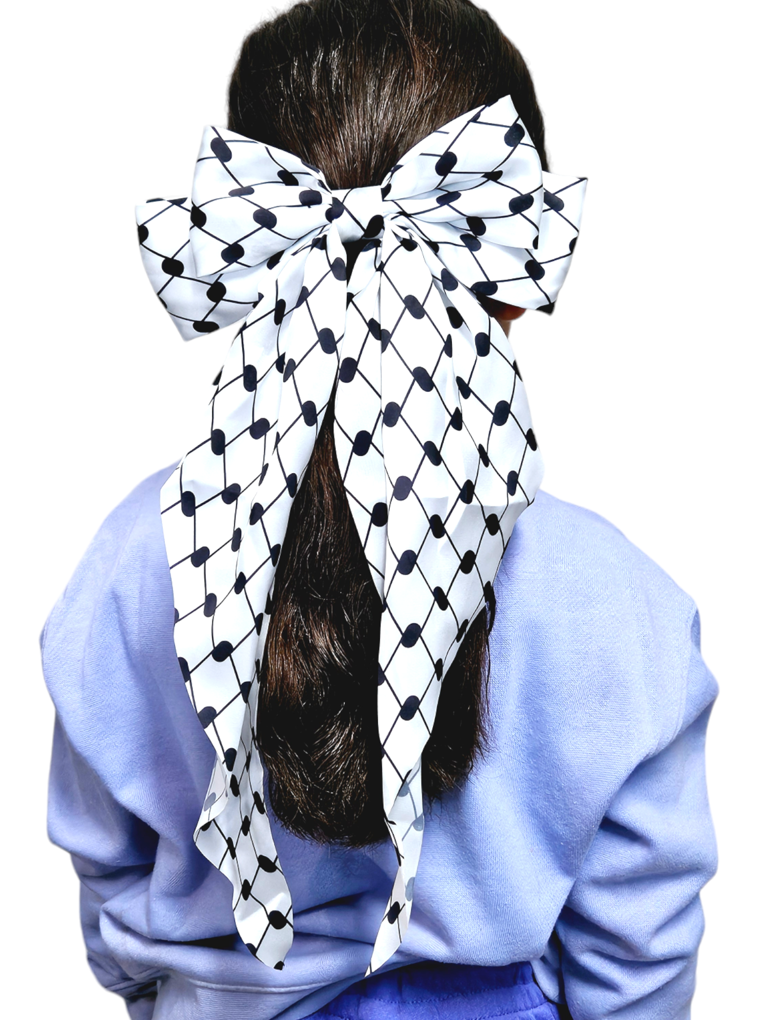 Keffiyeh Hatta Bow Hair Bows Accessory Bow with Tail