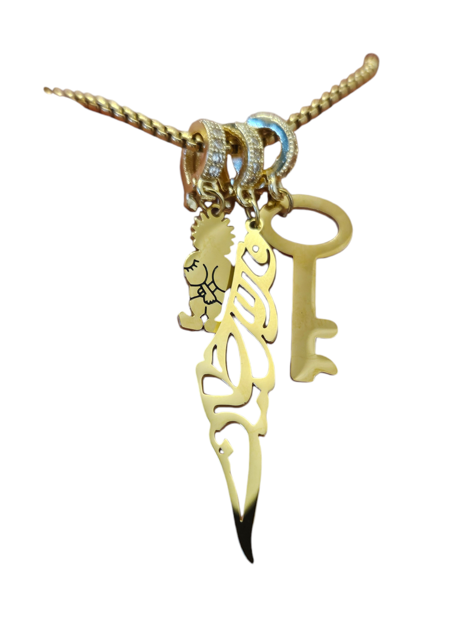 Palestine Handala Key Charm Necklace