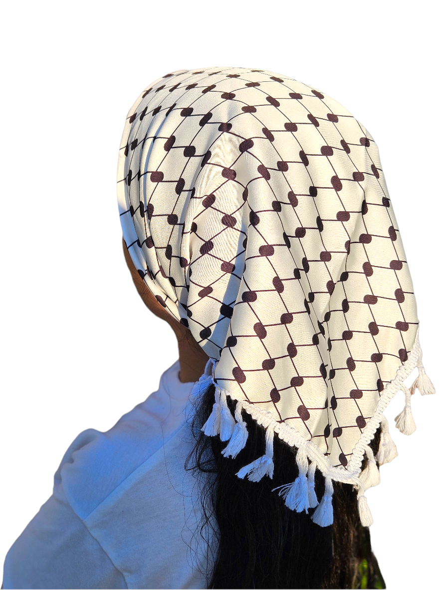 Keffiyeh Hatta Hair Head Scarf Bandana with Lace