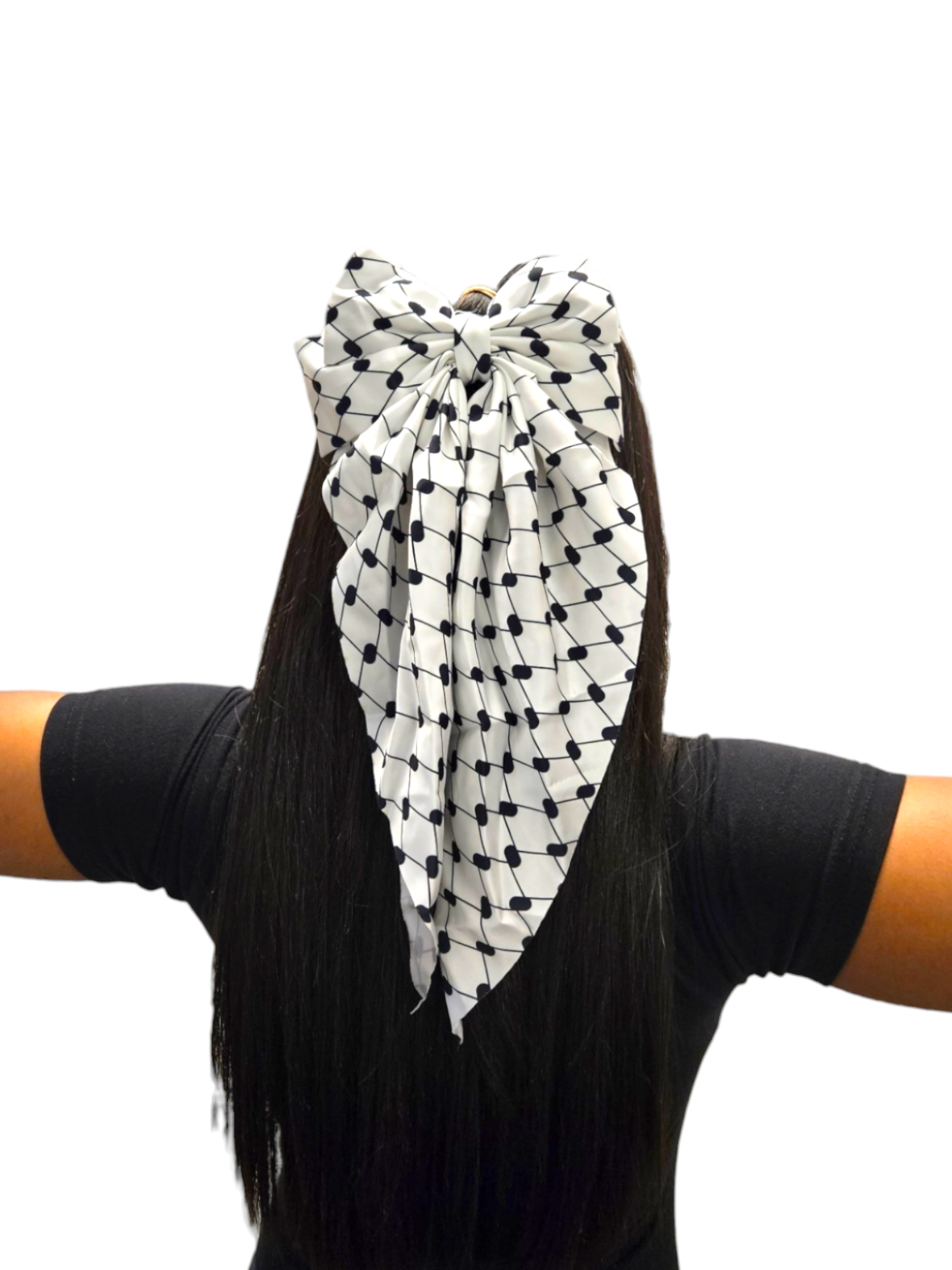 Keffiyeh Hatta Bow Hair Bows Accessory Bow with Tail