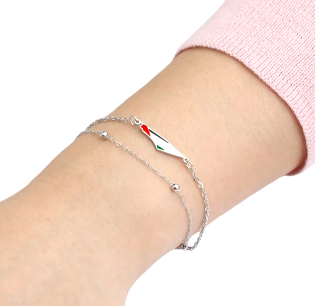 Palestine Map Color Bracelet