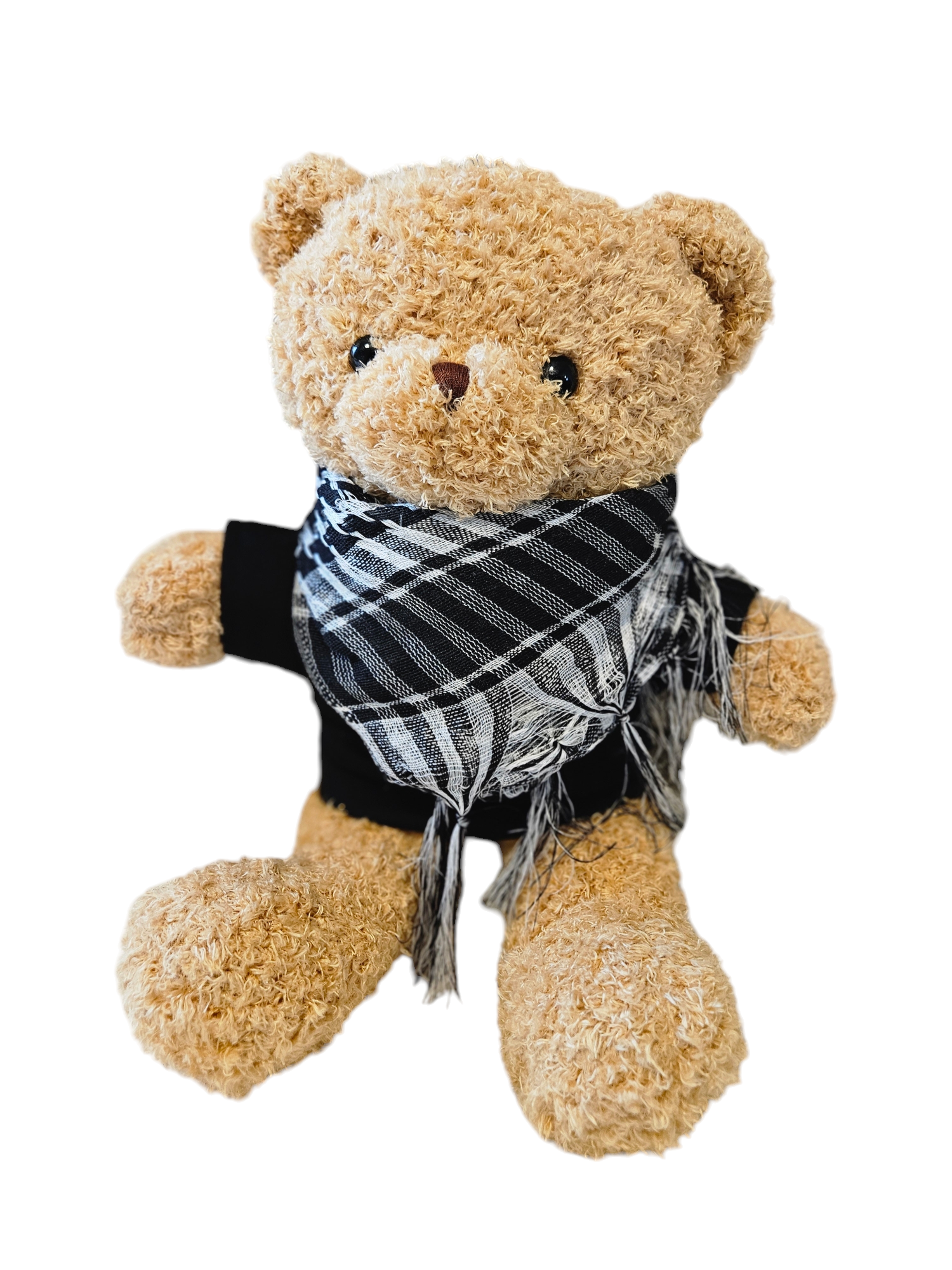 Habibi Bear Wearing Keffiyeh Scarf - 2 in 1 Removable Kufiyah