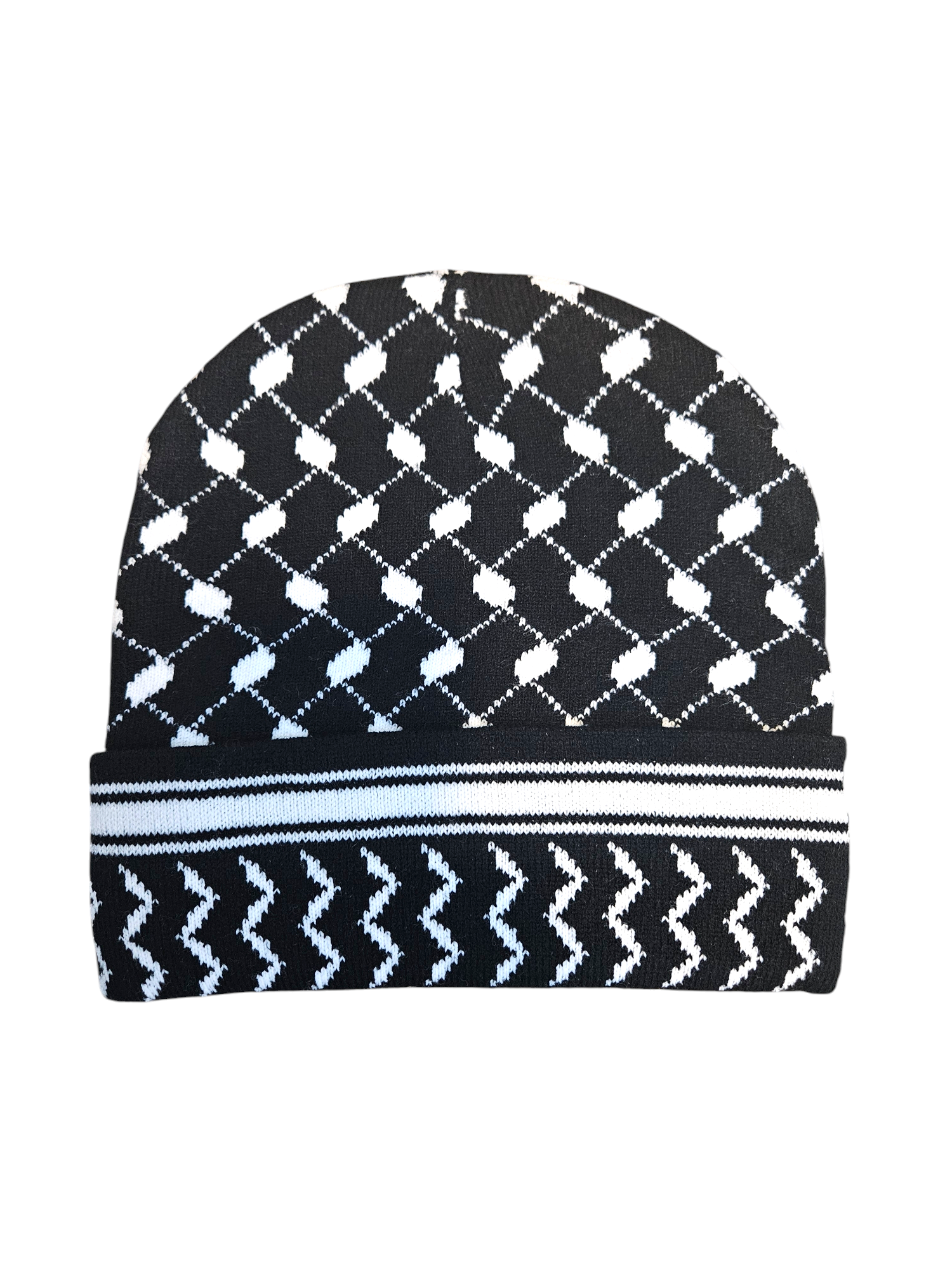 Keffiyeh Beanie Adult Size - Palestinian kufiya Hat