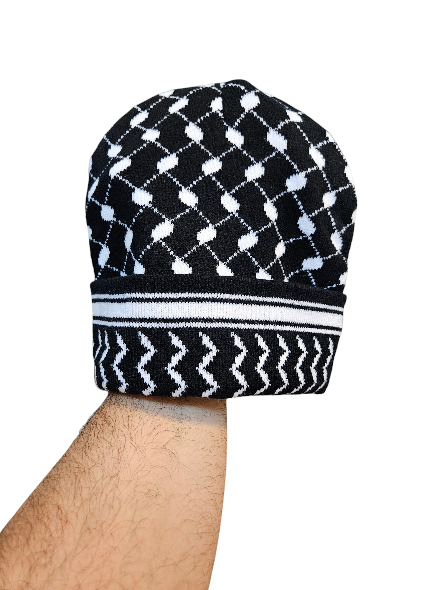 Keffiyeh Beanie Adult Size - Palestinian kufiya Hat