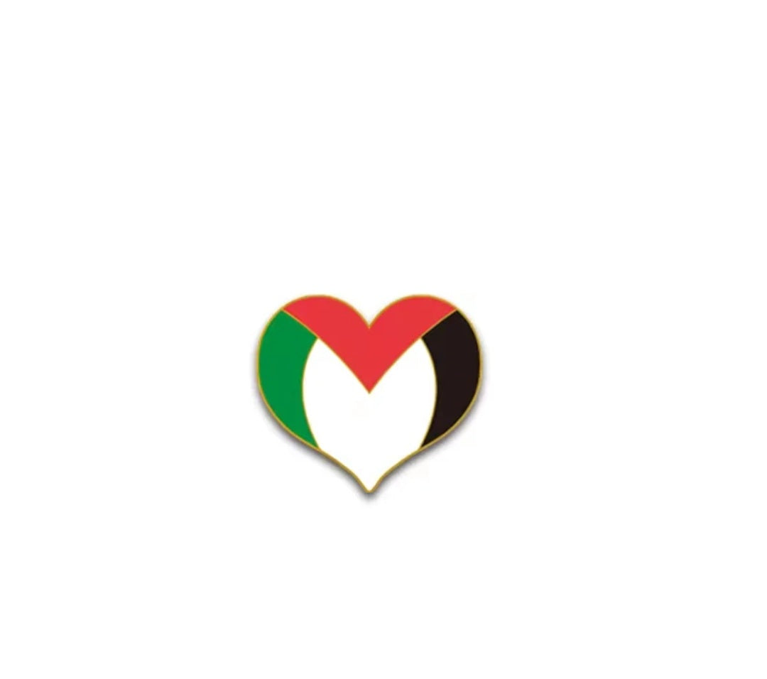 Palestine Flag Pin Lapel Stainless Steel Keffiyeh Handala