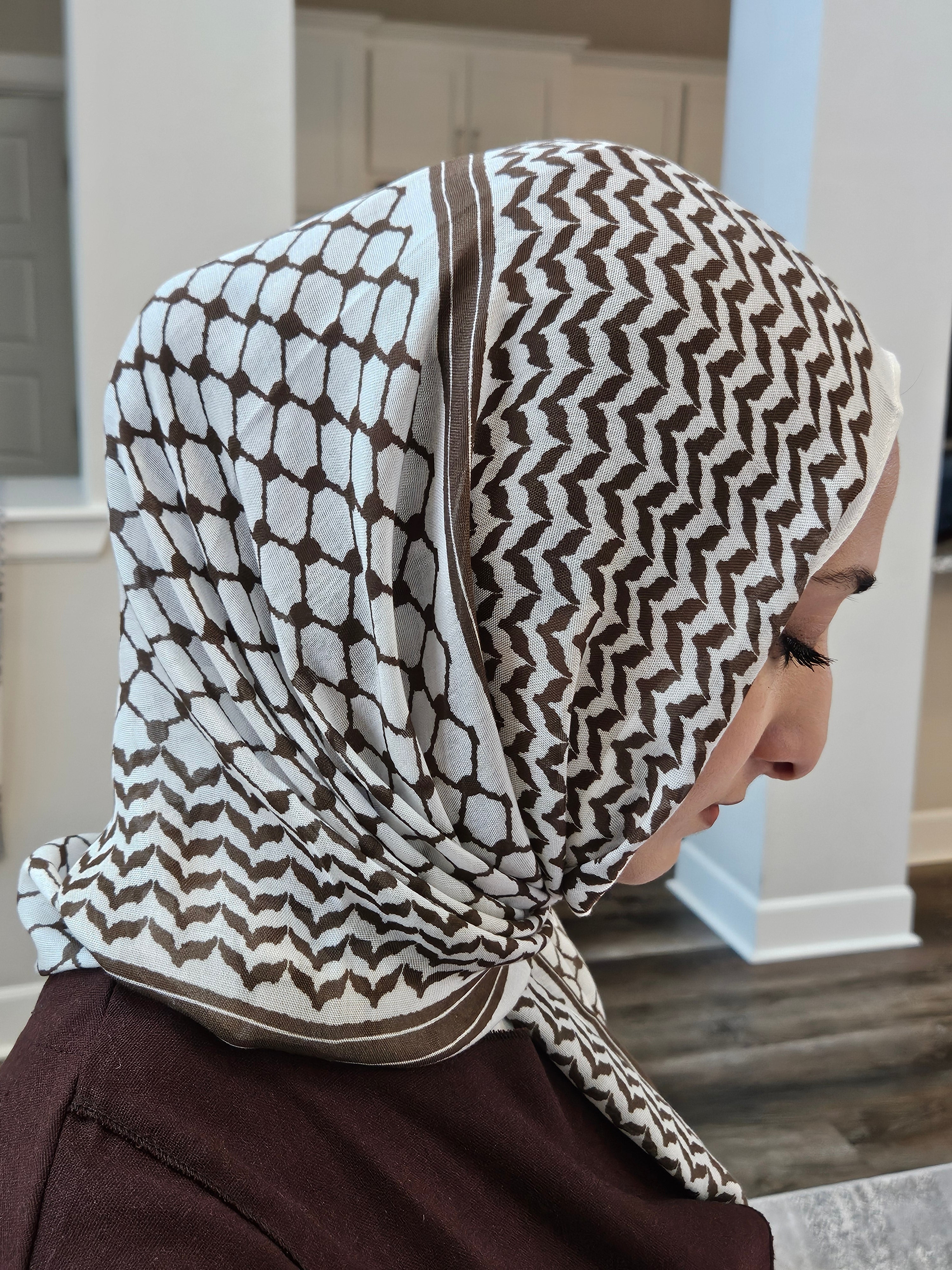 Modal Fabric Keffiyeh Hijab Scarf - 3 color options