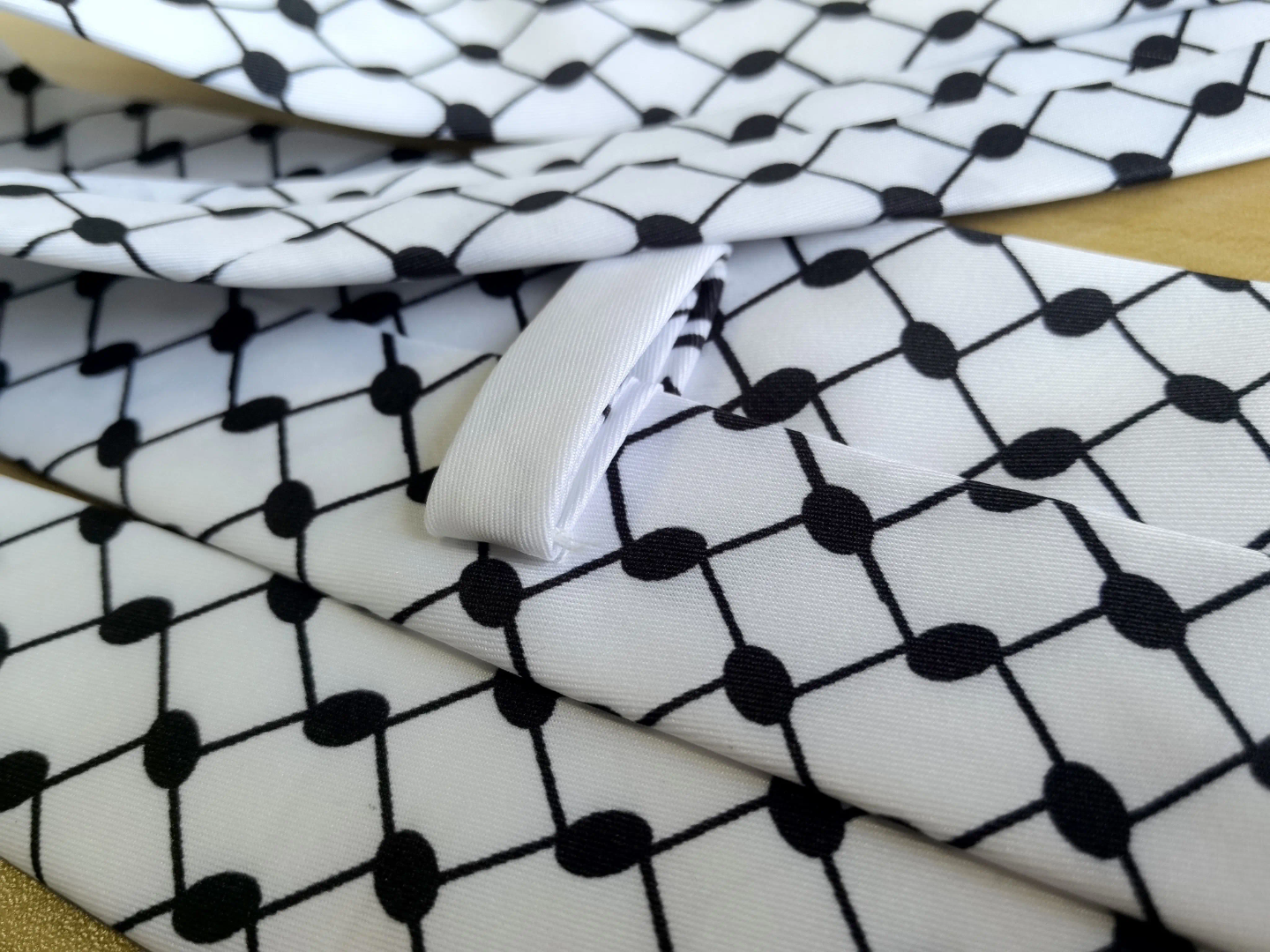 Palestinian Keffiyeh Tie - Polyester Neck Tie - 2 Kufiya Pattern Options Available