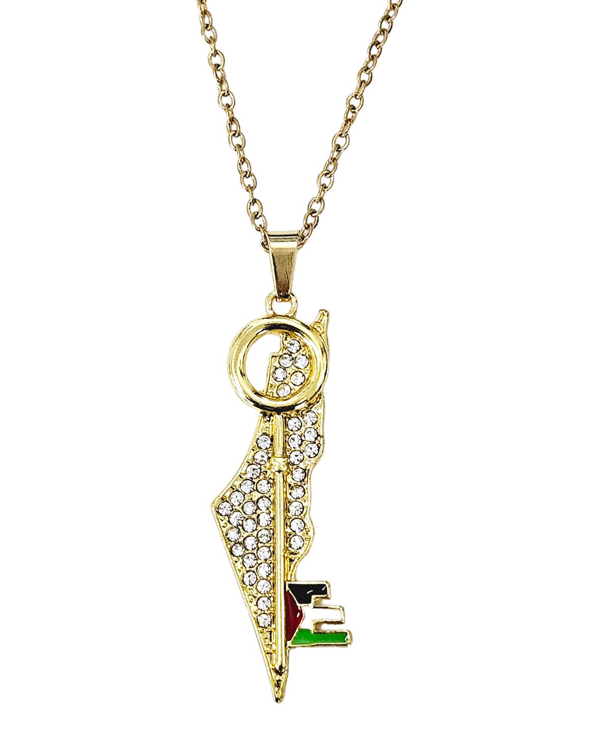 Habibi Rings Palestine Key Necklace