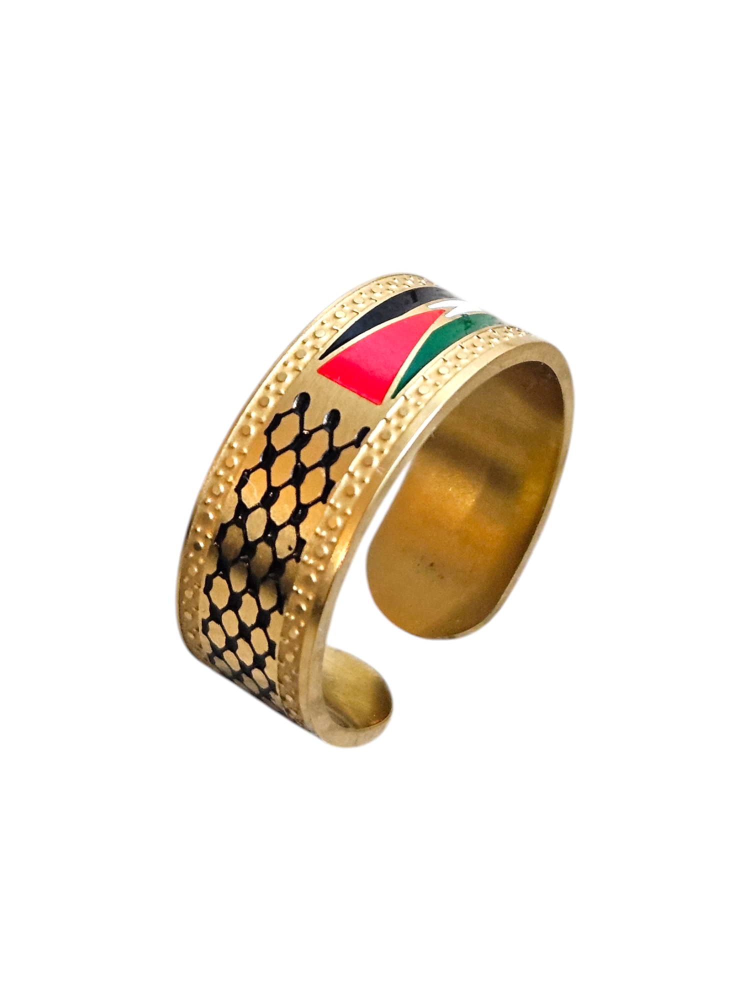 Palestine Keffiyeh Ring - Adjustable Opening