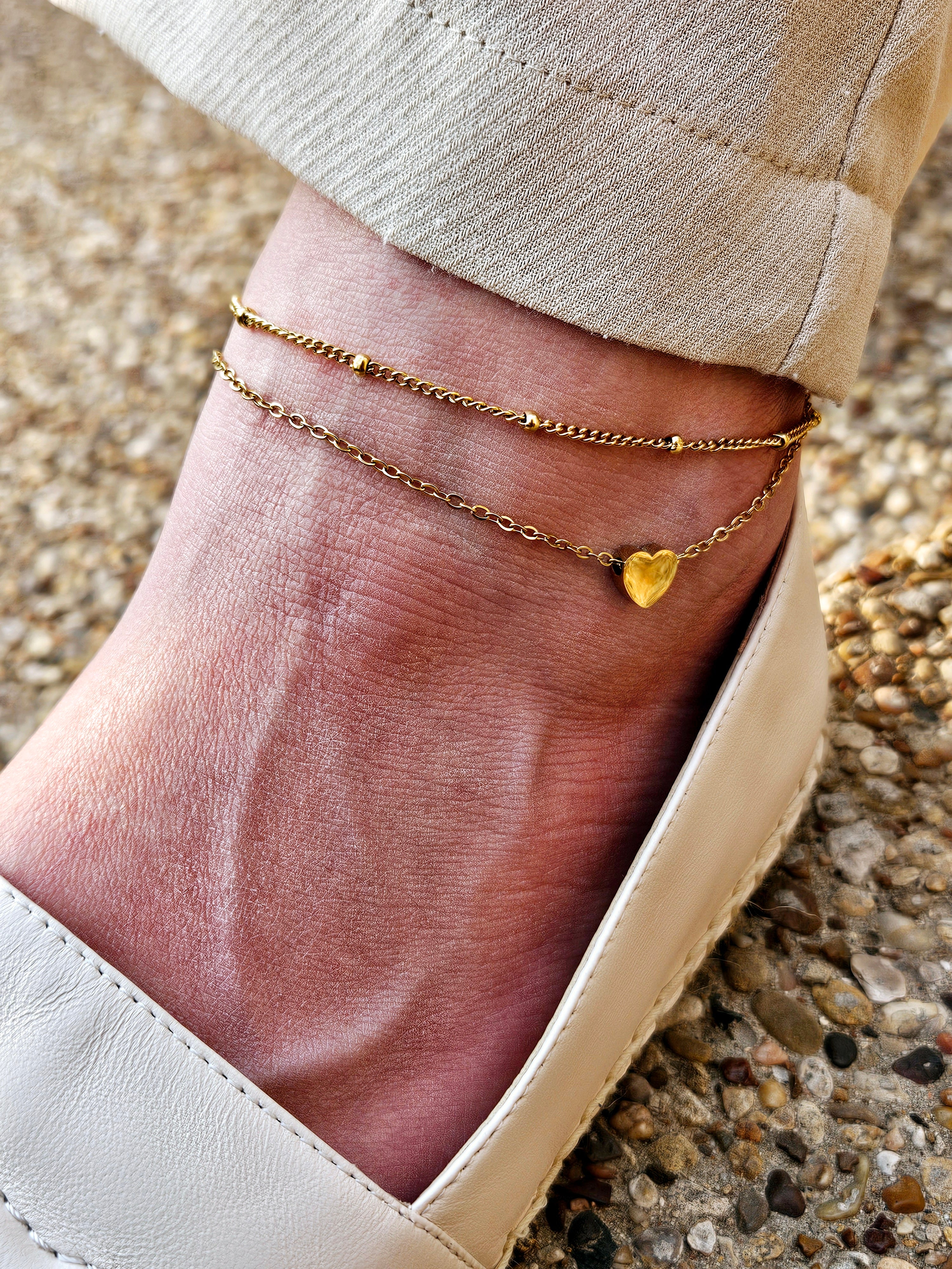 Heart Double Layer Anklet