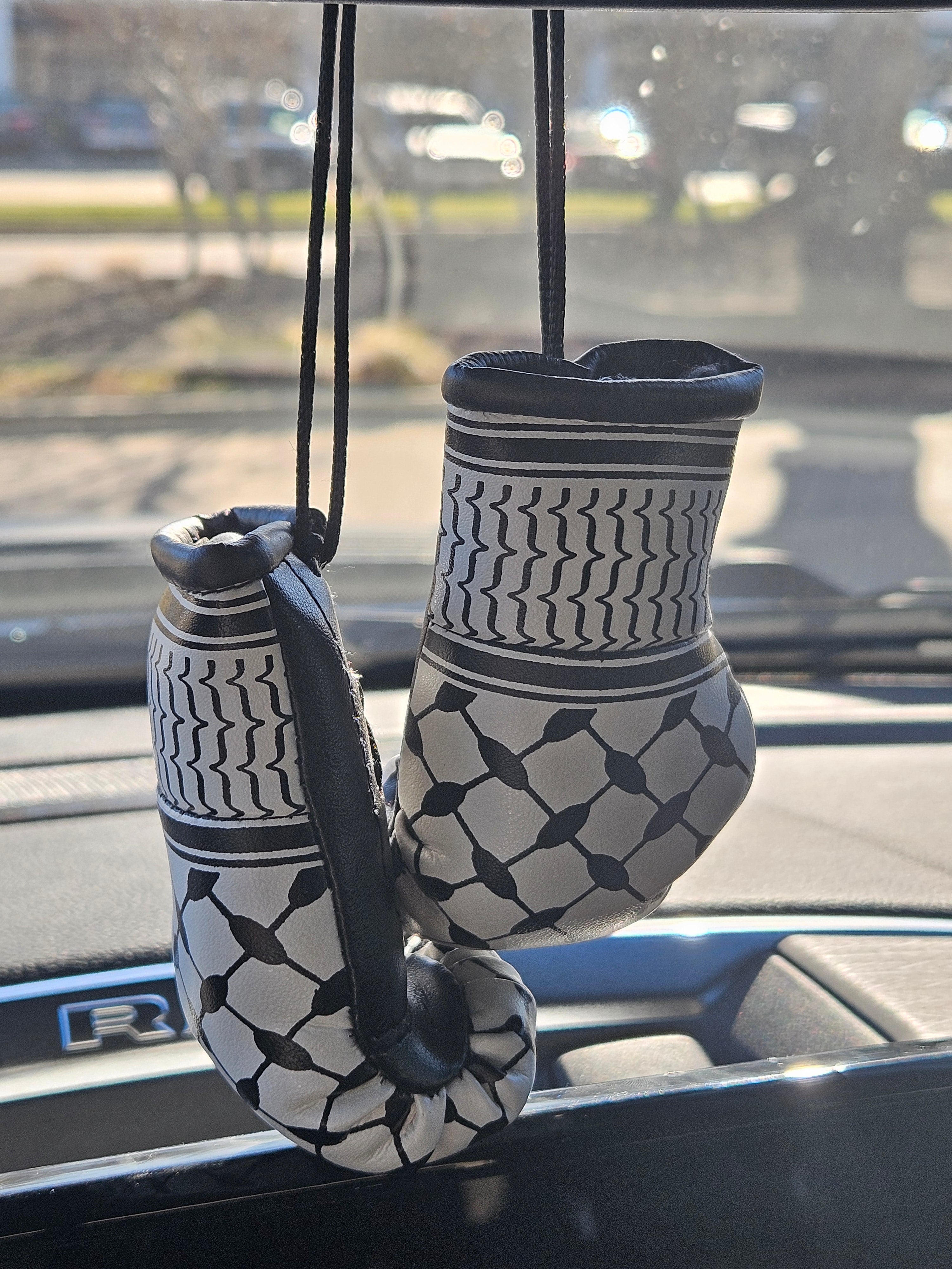 Keffiyeh Mini Boxing Gloves For Hanging