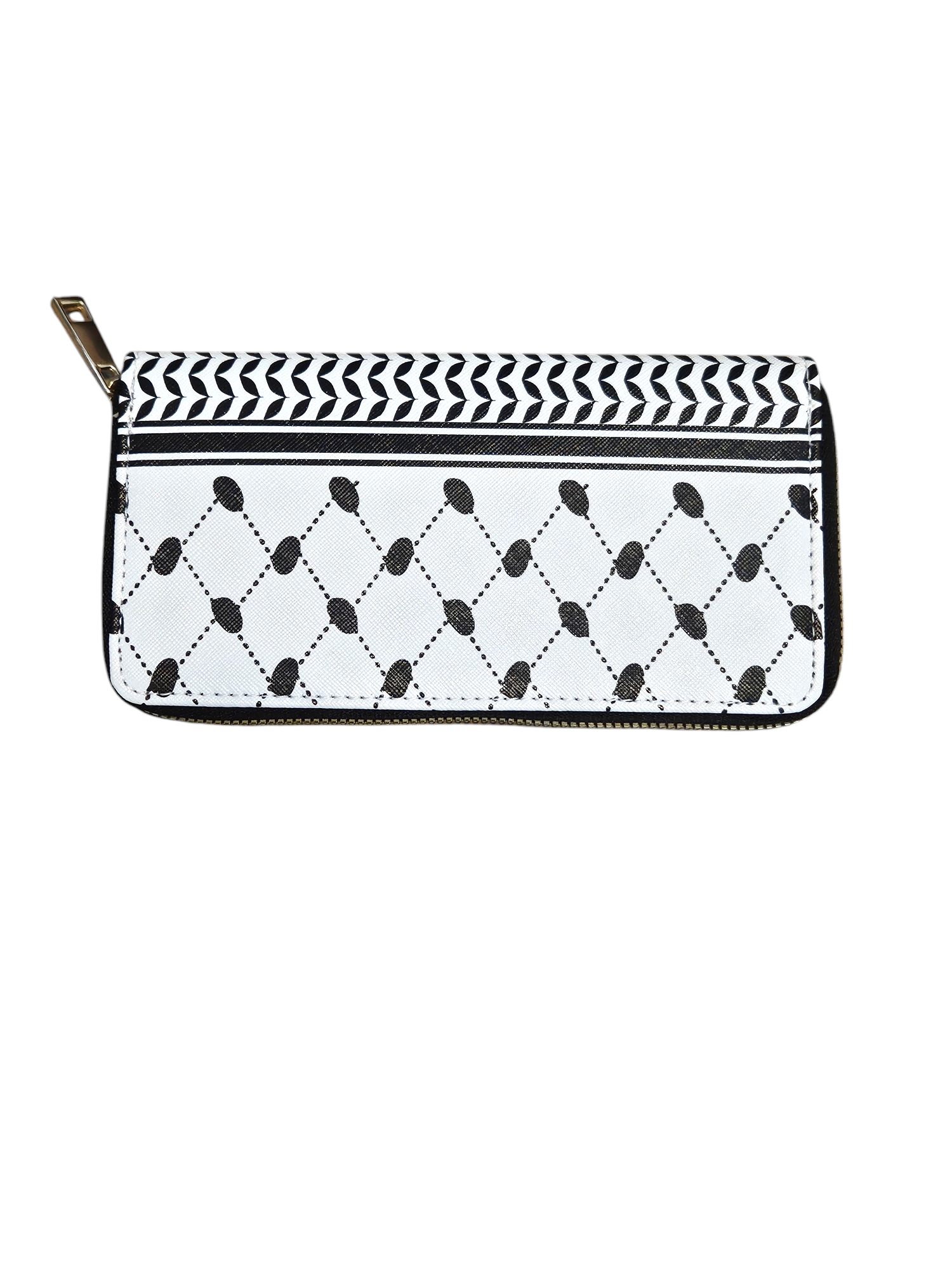 Zipper Wallet with Keffiyeh Pattern – Stylish and Functional Palestinian Handbag