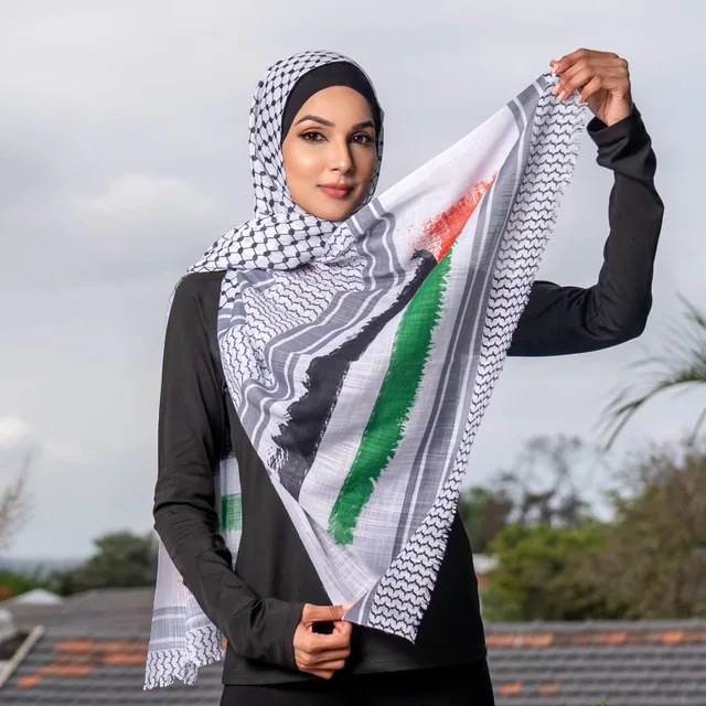 Keffiyeh Palestine Chiffon Hijab Scarf