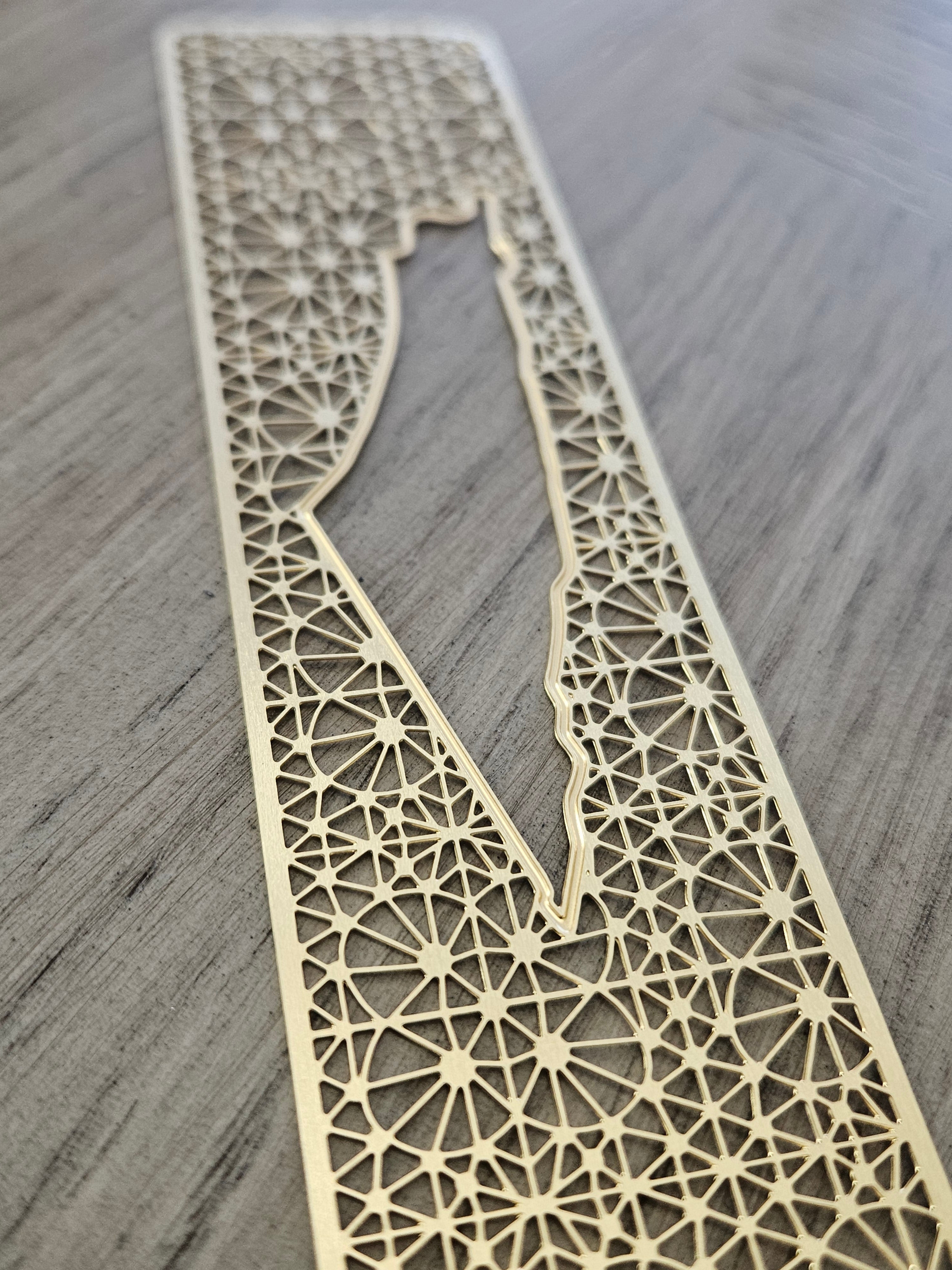 Palestinian Bookmark - Beautifully crafted Copper Palestine Cutout Lightweight Bookmarker