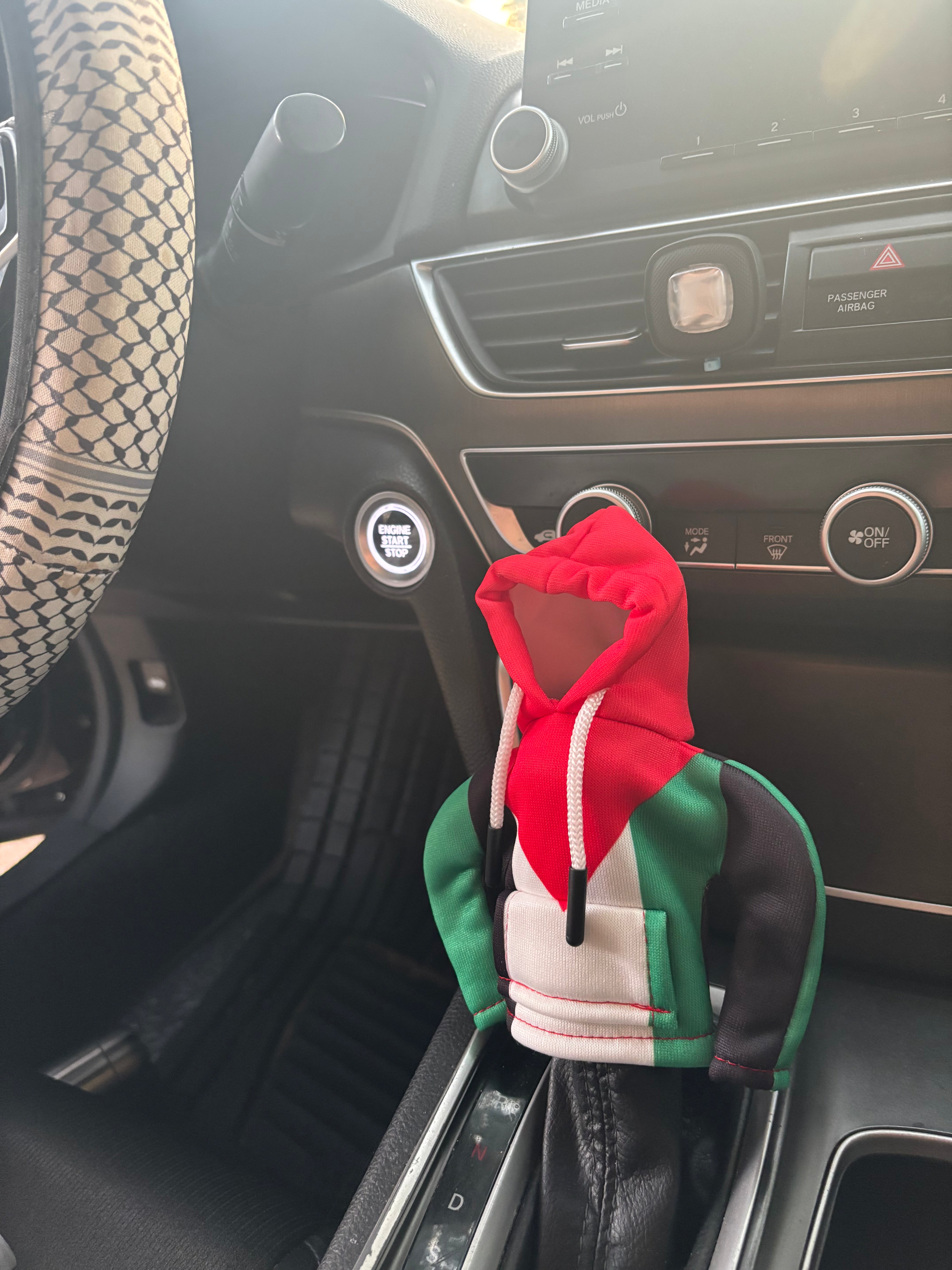 Palestine Gear Shift Hoodie - Universal Car Shift Knob Mini Hoodie - Car Accessory Decoration