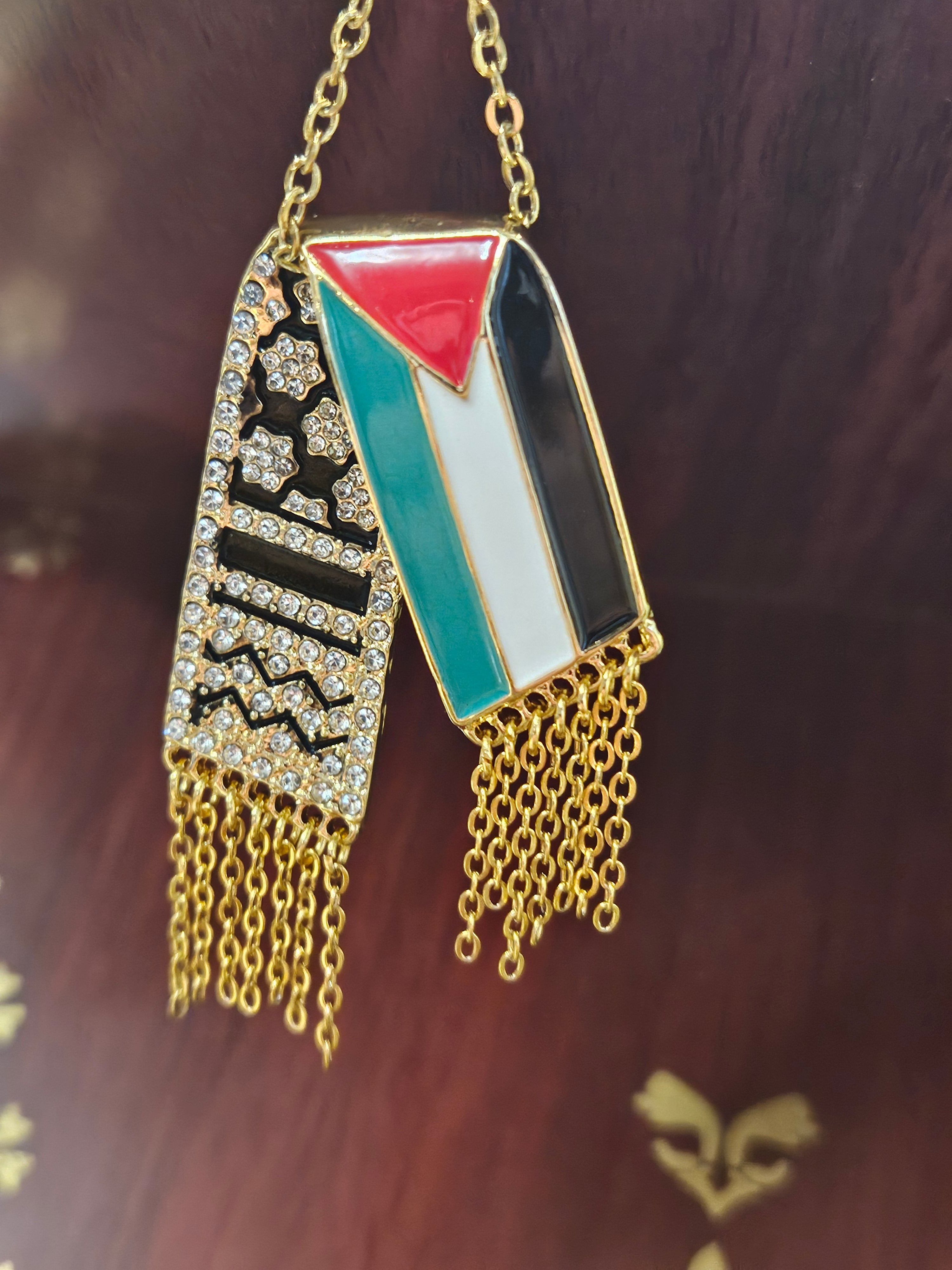Palestine Keffiyeh Necklace - Habibi Heritage