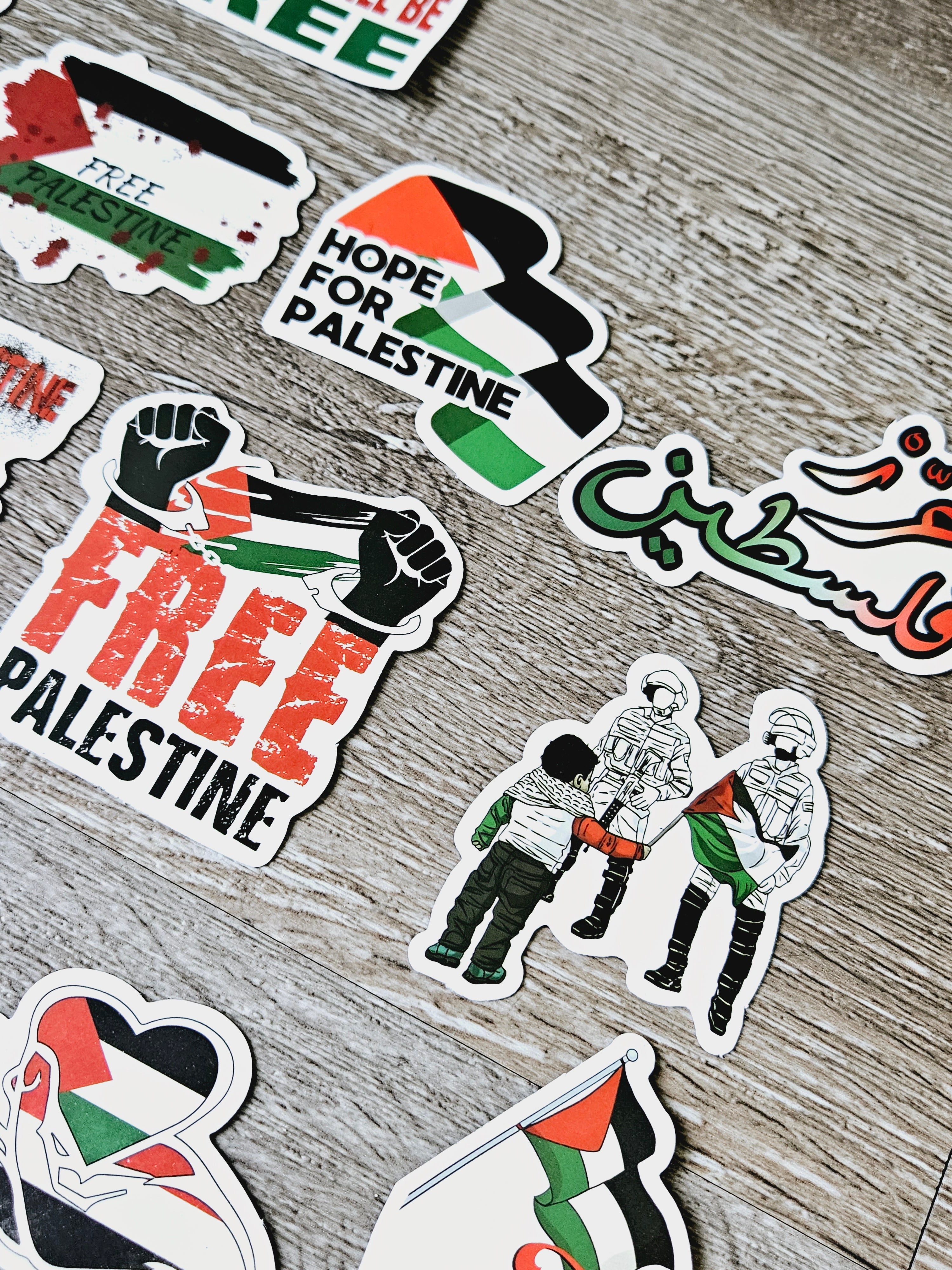 Palestine Stickers - 50 pack Palestinian stickers decals vinyl waterproof - Habibi Heritage