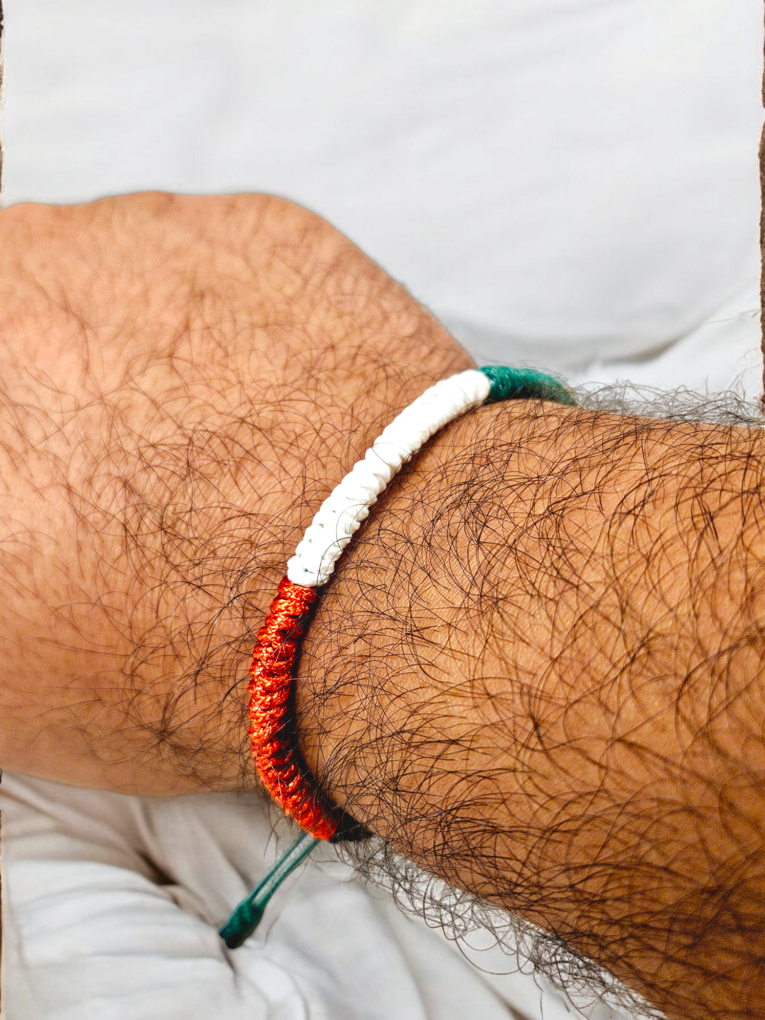 Braided Palestine Colors Adjustable Bracelet