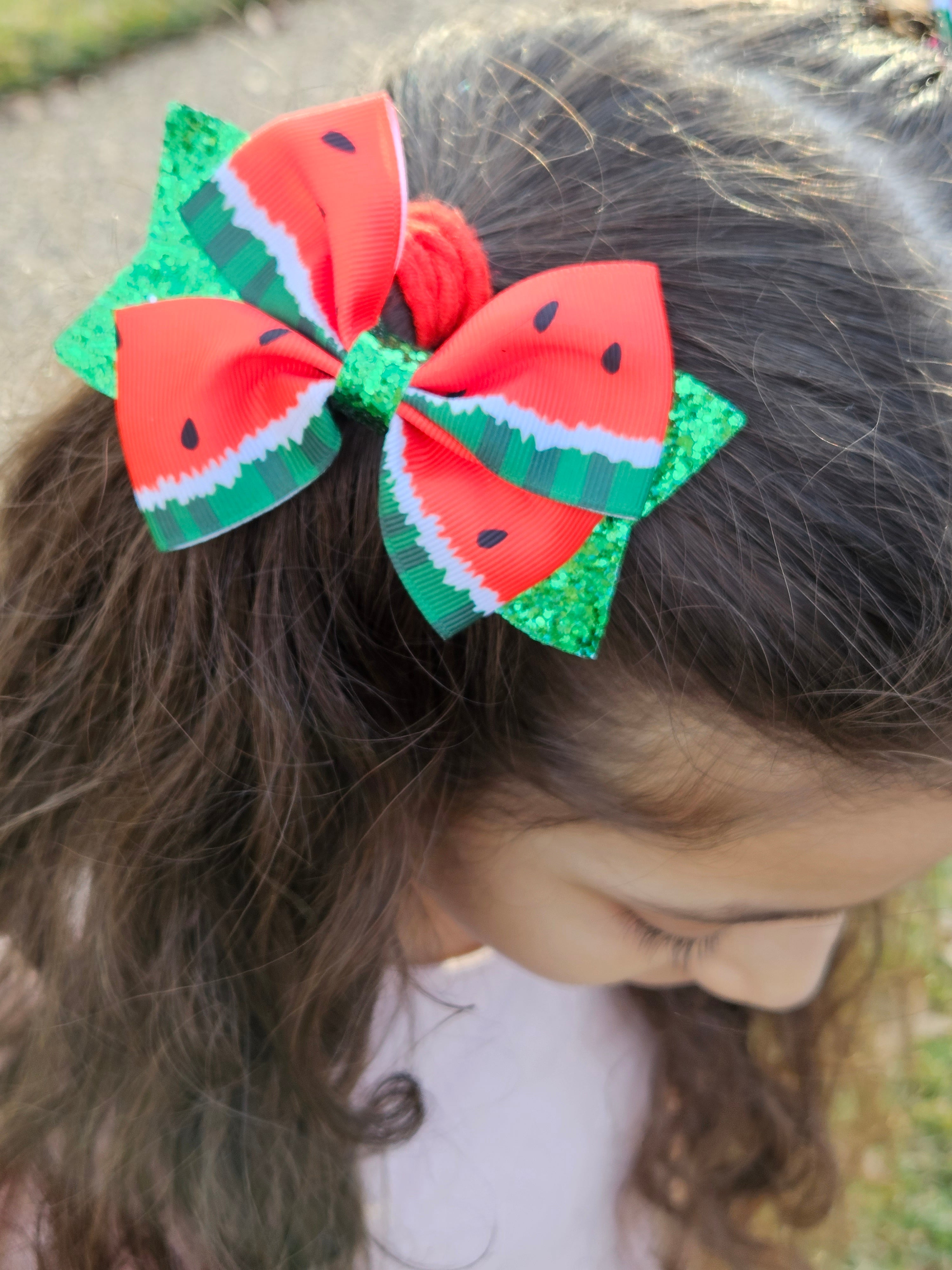 Watermelon Bow Hair Clips 2 pack - Habibi Heritage