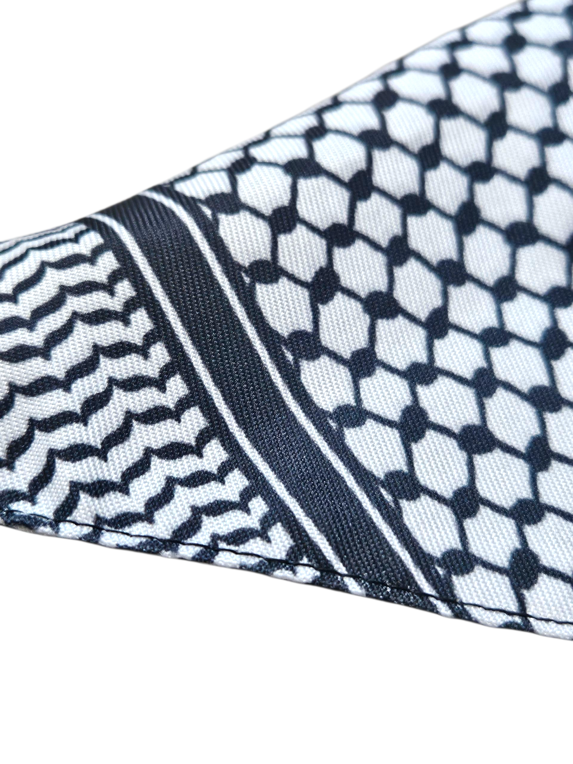 Keffiyeh Printed Pet Scarf -  Adjustable Cat Bandana with Secure Clip