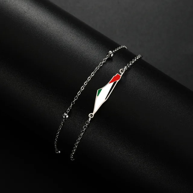 Palestine Map Color Bracelet