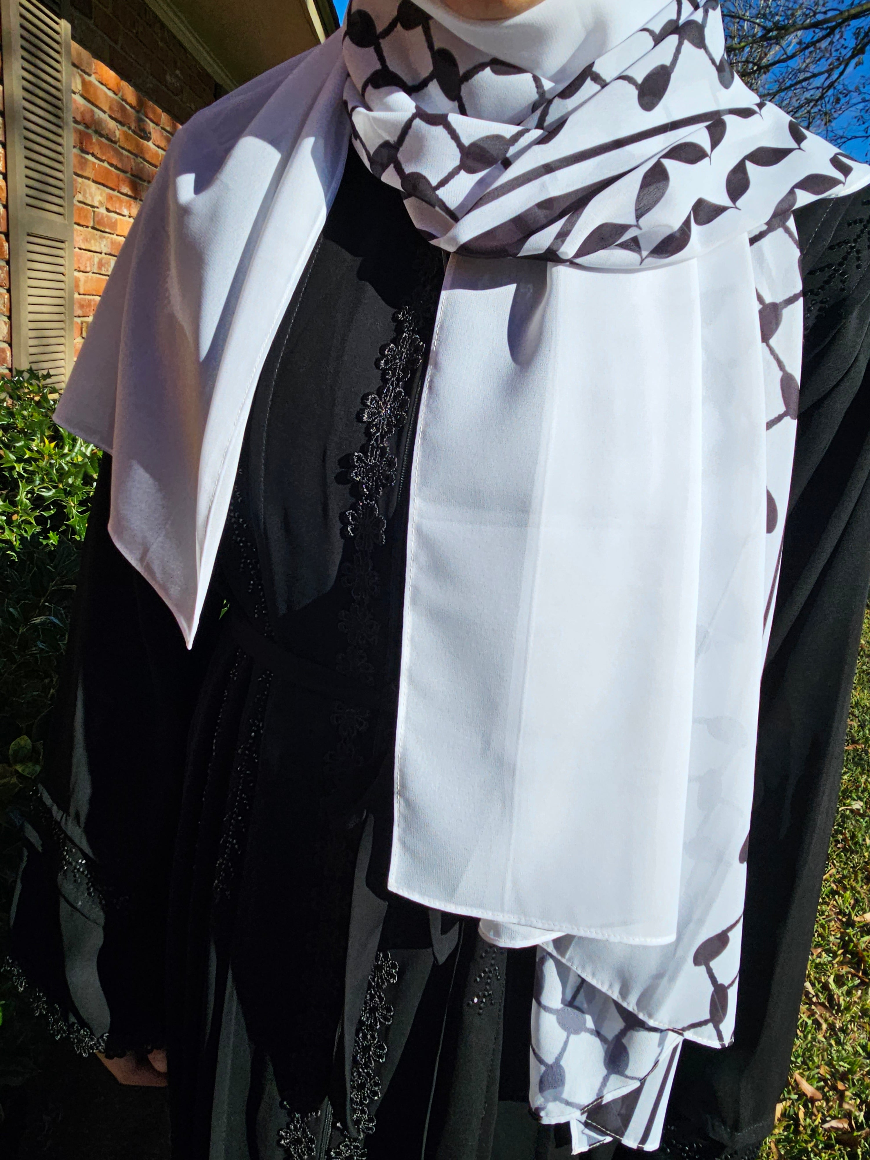 Keffiyeh Chiffon Hijab Scarf - Habibi Heritage