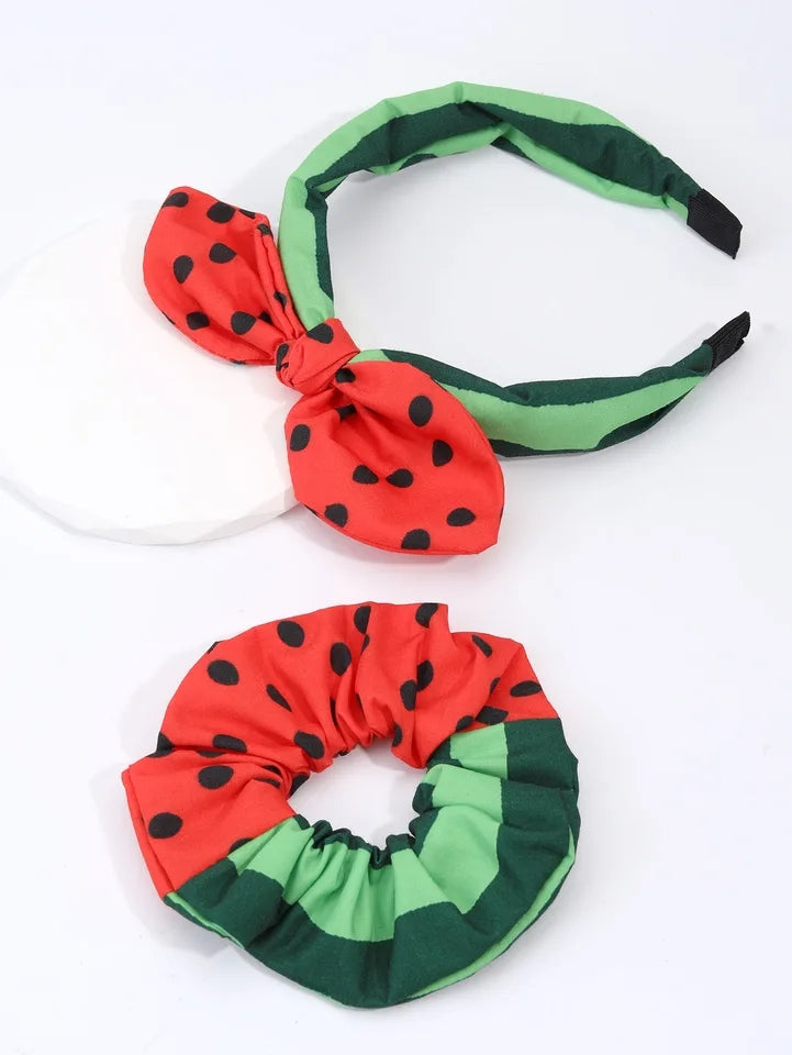 Watermelon Scrunchie or Headband - Habibi Heritage
