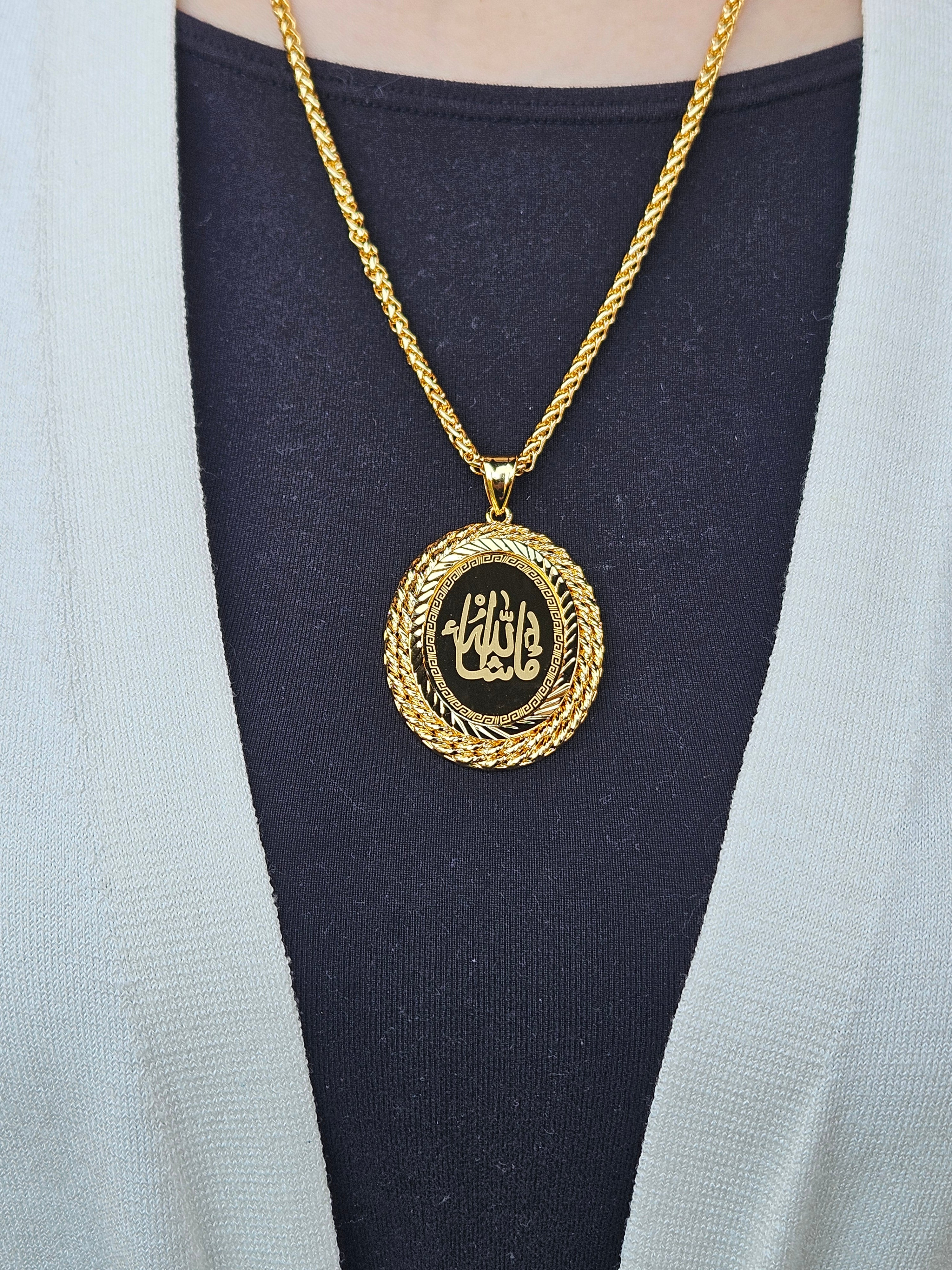 Exquisite Traditional Arabic "Mashallah" Pendant Necklace
