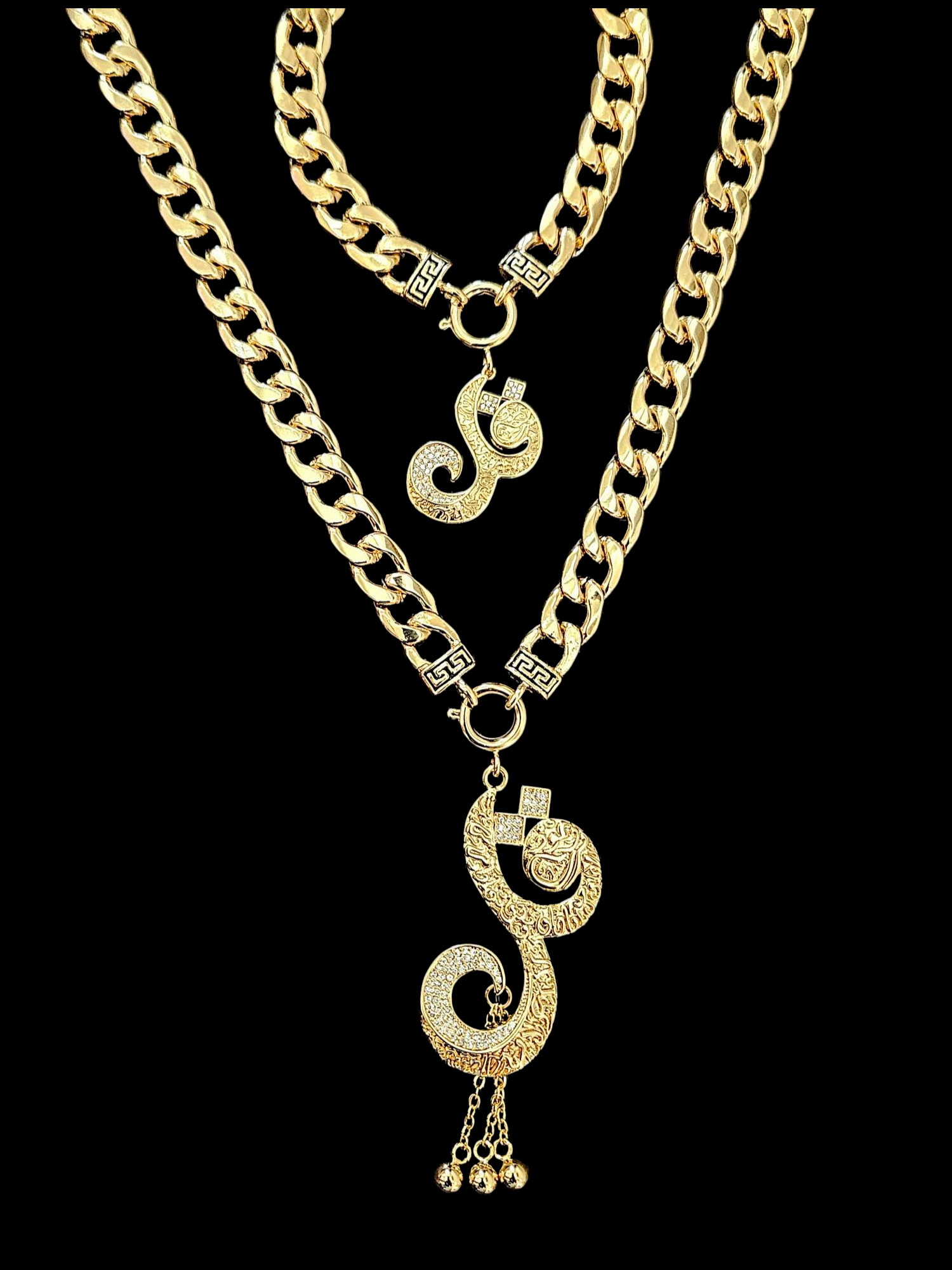 Luxurious "Qul" Arabic Necklace & Bracelet Set – 18K Gold Plated Elegance