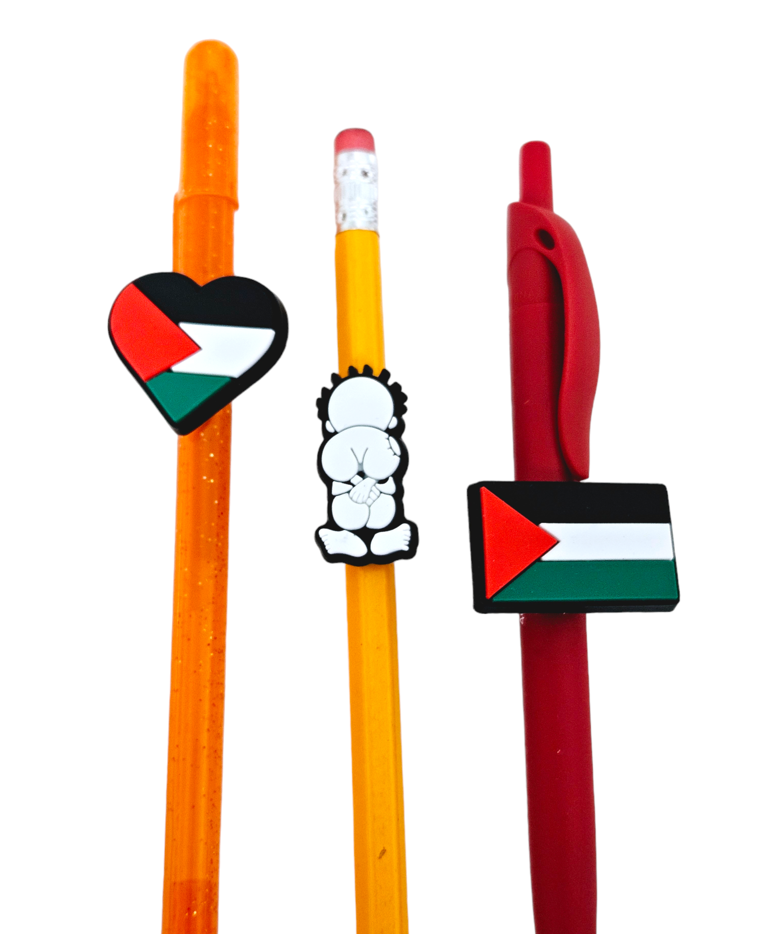 Pencil / Pen Decoration Toppers - Palestine & Handala - 3 designs - Habibi Heritage
