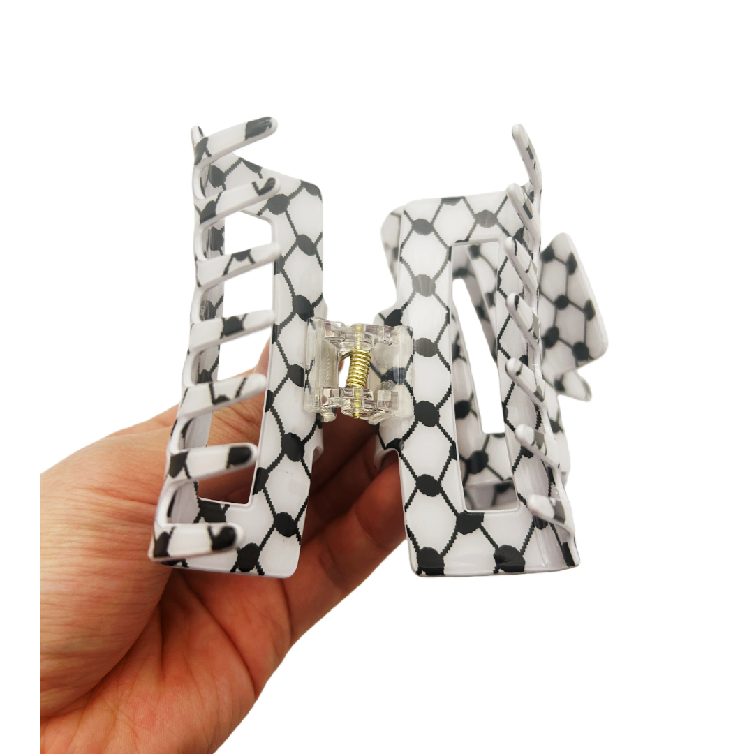 Keffiyeh Hair Clip Large Hatta kufiya Hair Claw 8.5cm