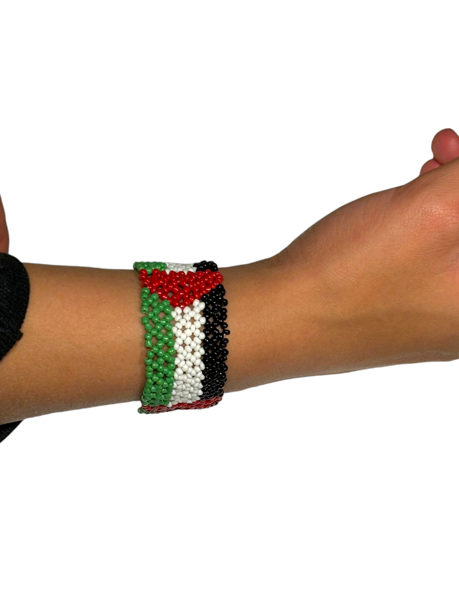 Palestine Flag Stretch Bead Bracelet