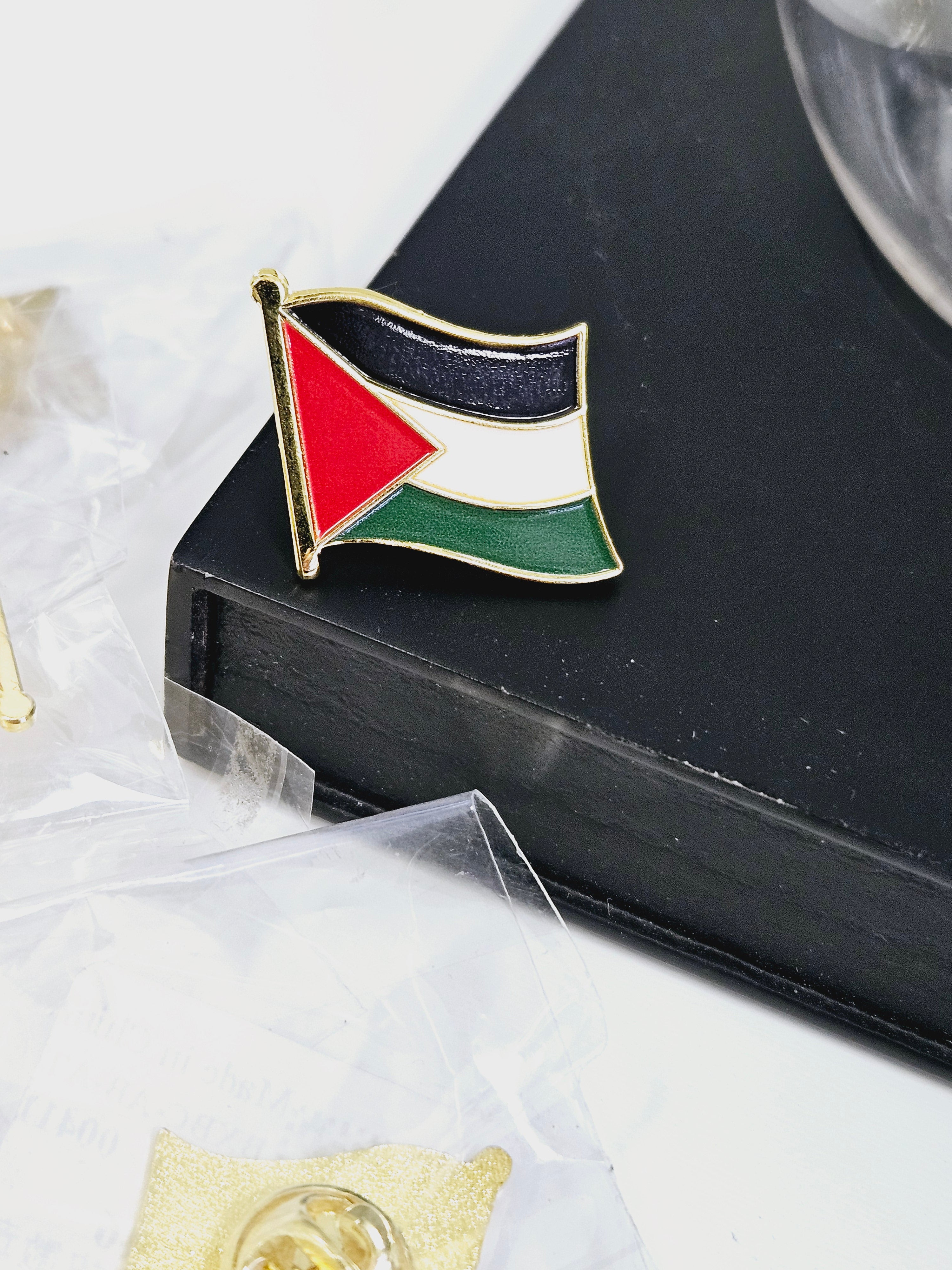 Palestine Flag Pin Lapel Stainless Steel - Habibi Heritage