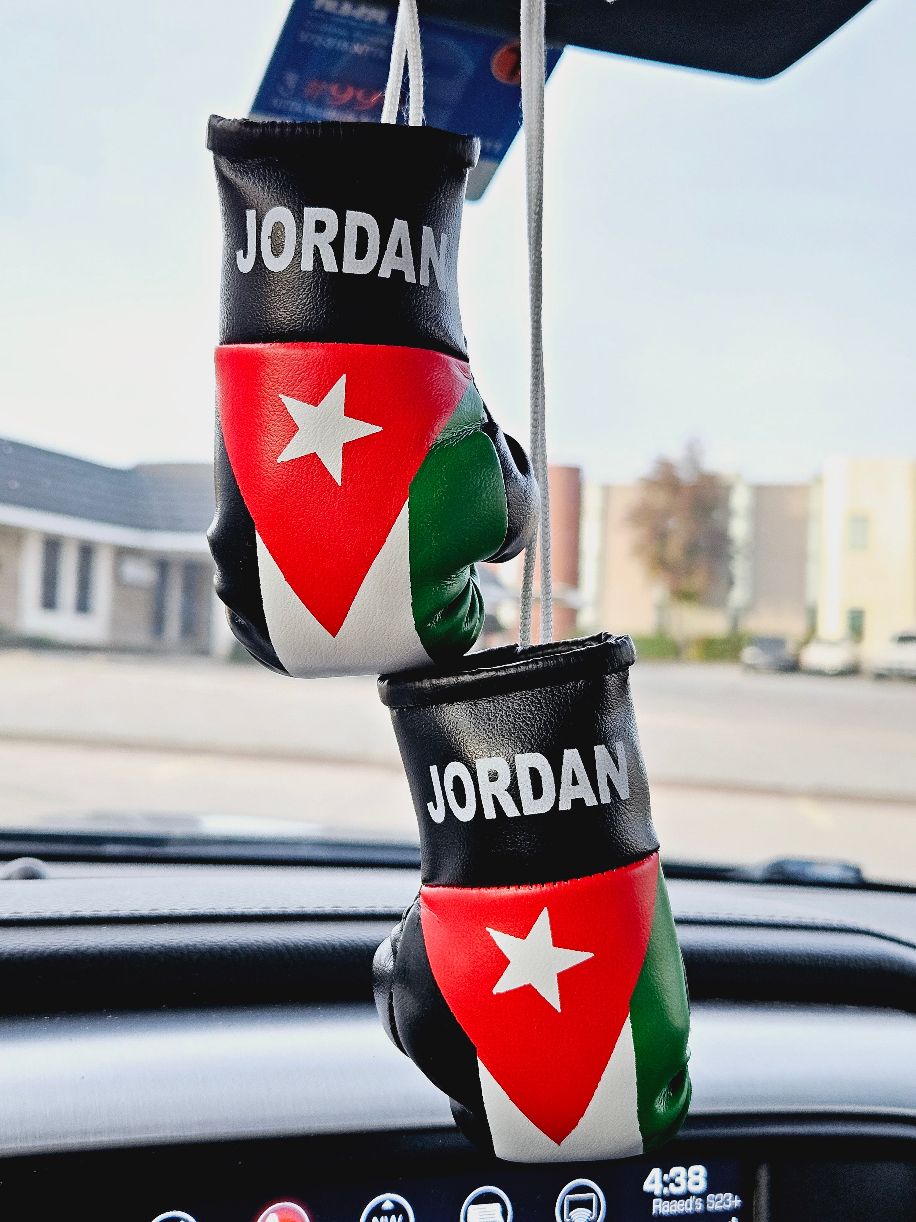 Jordan Flag Mini Boxing Gloves For Hanging - Habibi Heritage