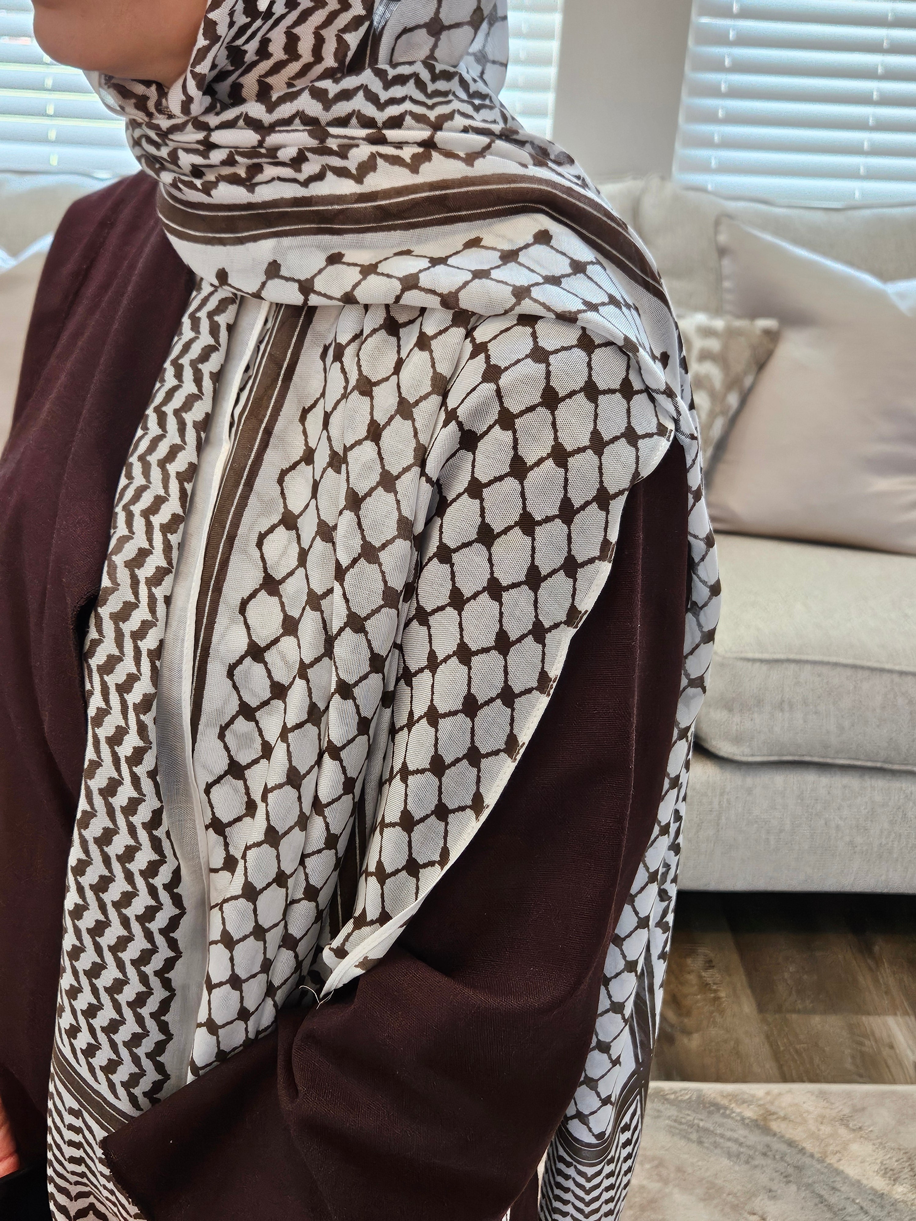 Modal Fabric Keffiyeh Hijab Scarf - 3 color options