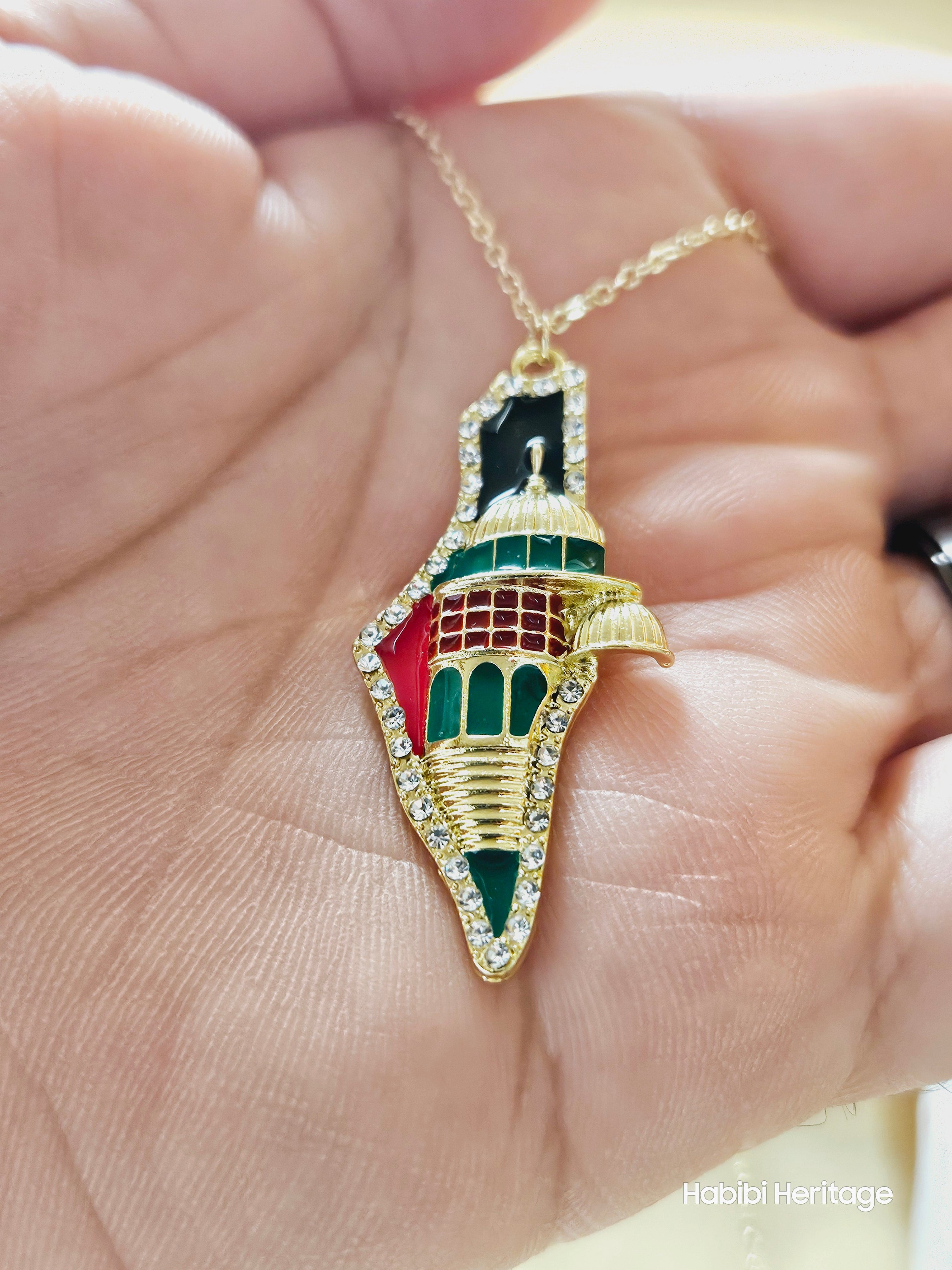 Palestine Quds 3D Necklace - Habibi Heritage