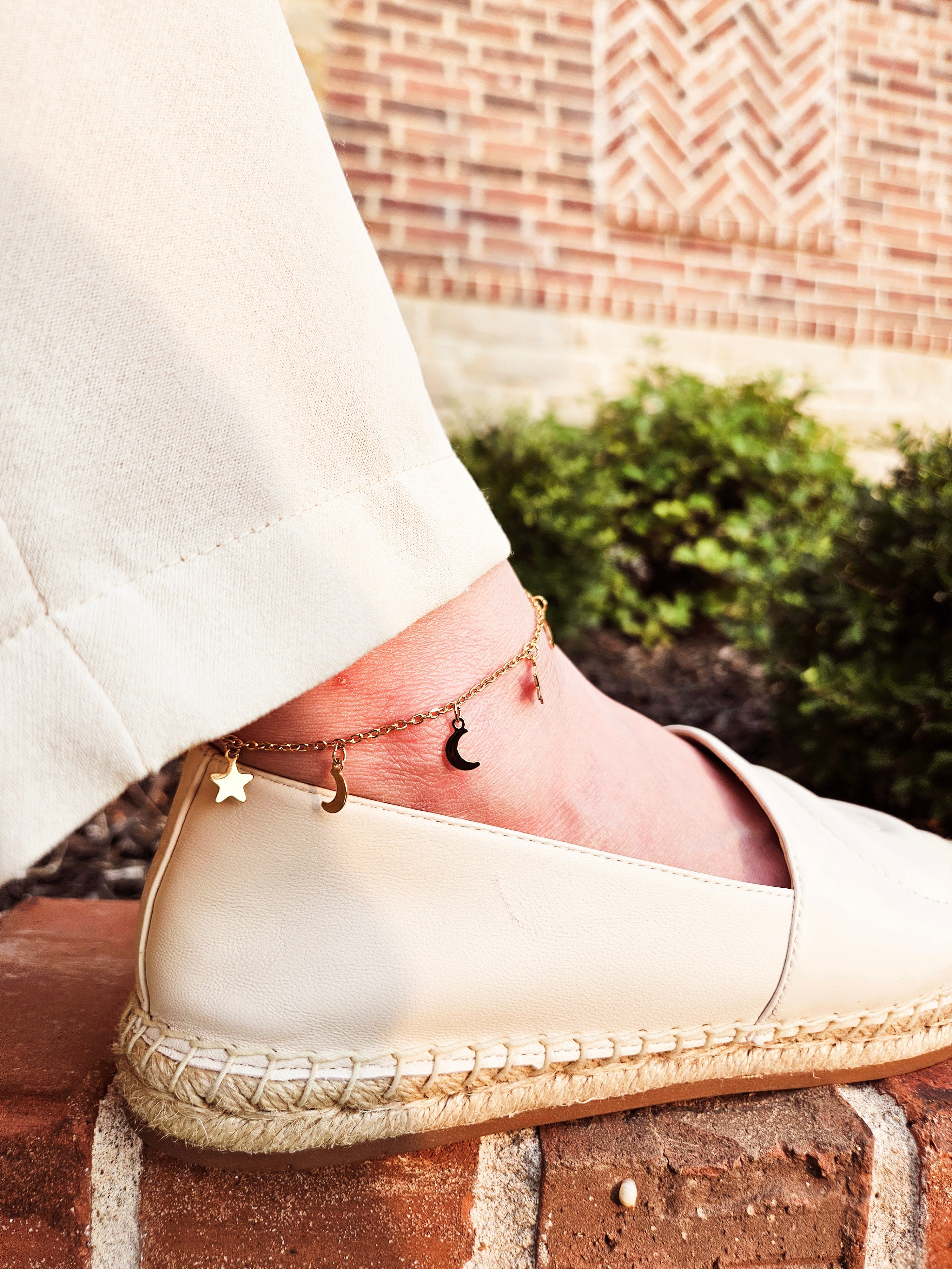 Moon and Star Anklet